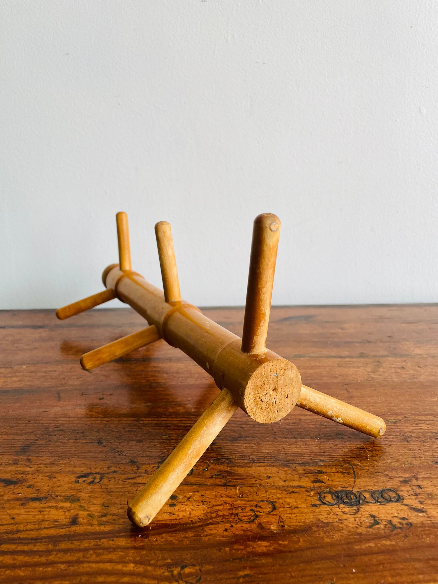 Wood Mug Tree Holder Rack with 6 Arms