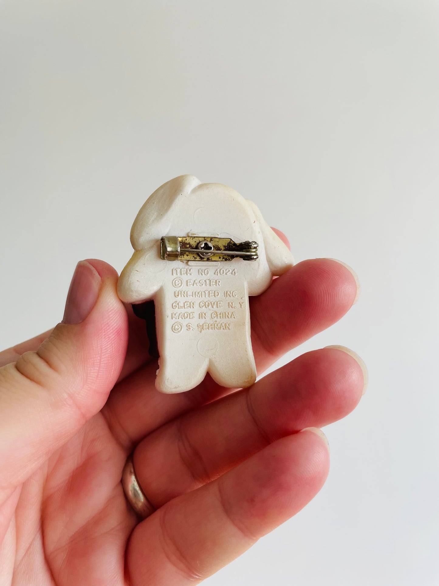 Easter Holiday Pin - Bunny Holding a Chocolate Bunny