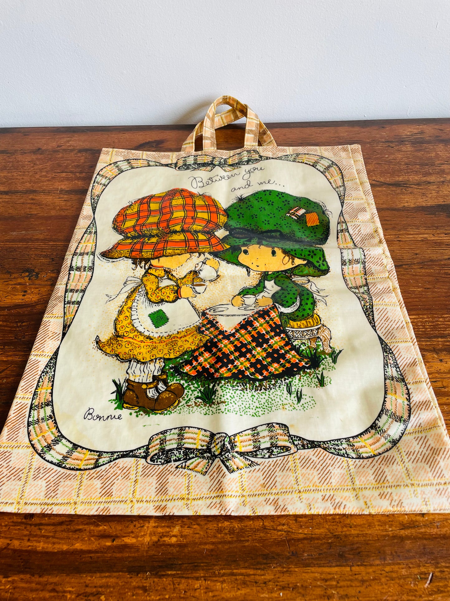 Between You and Me... Bonnie Vinyl Shopping Bag Tote - A Minky Product Made in England