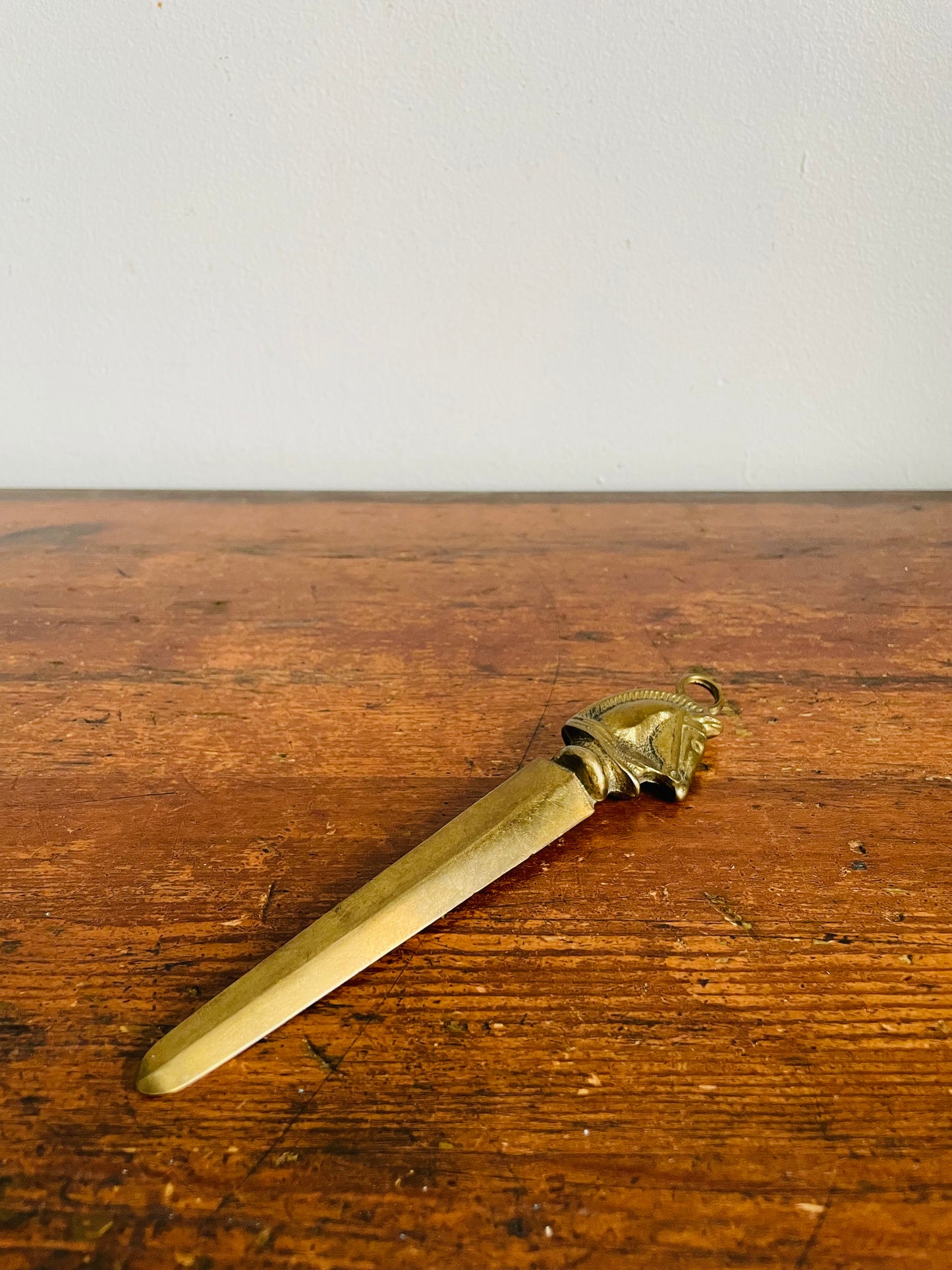 Vintage Solid Brass Horse Head Letter Opener - Found in Barcelona, Spain