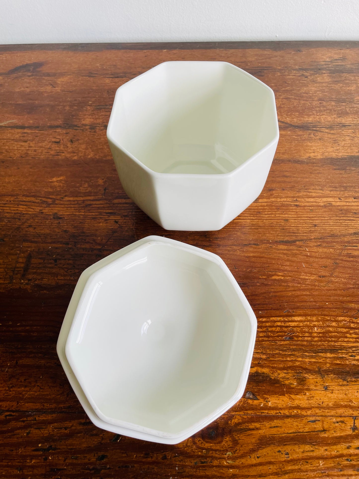 Crown Staffordshire Penang Fine Bone China Octagon Biscuit Canister Jar with Lid
