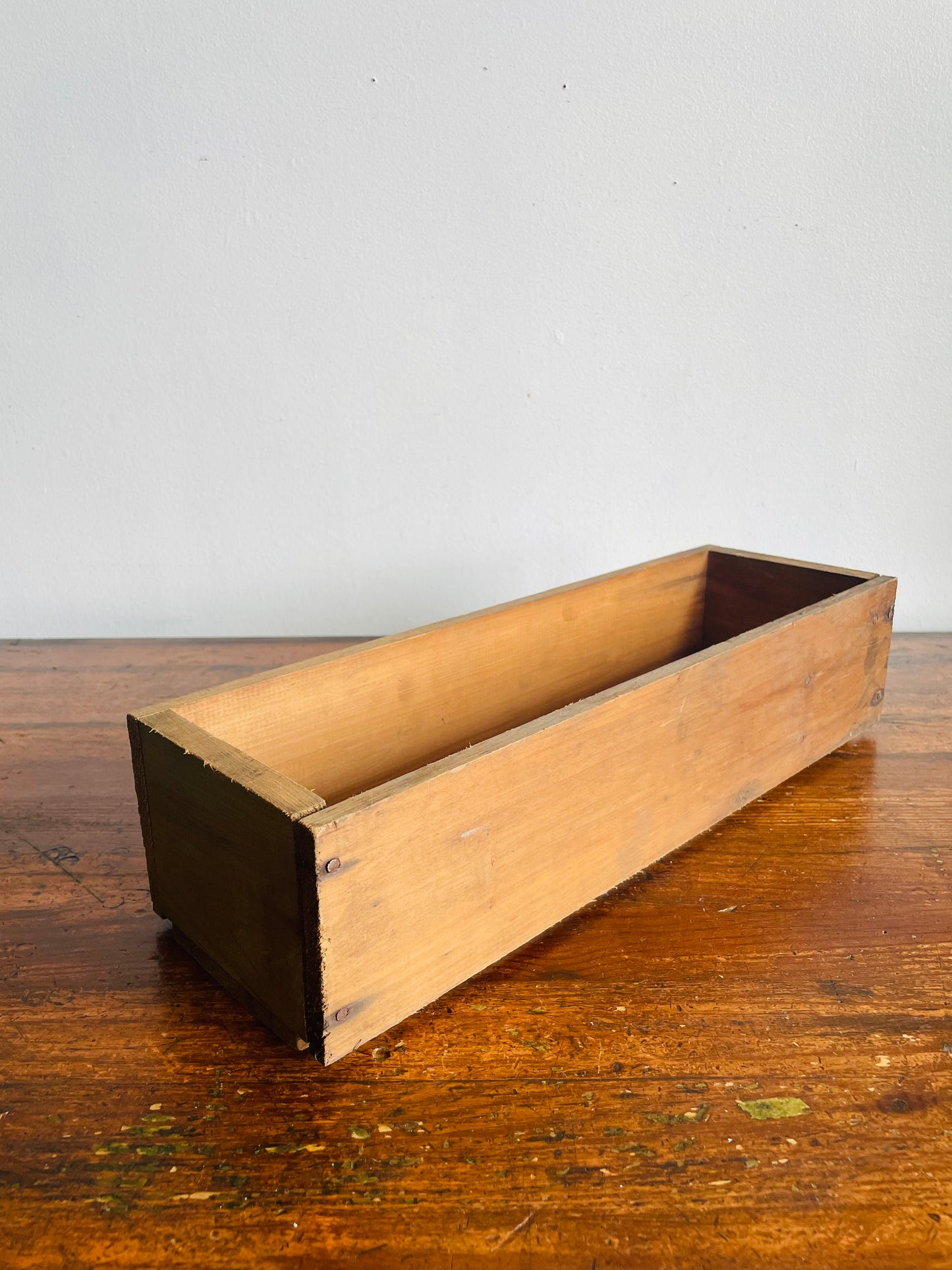 Vintage Slim Wooden Crate Box - From a Barn in Haldimand County - ONE CRATE - Crate C