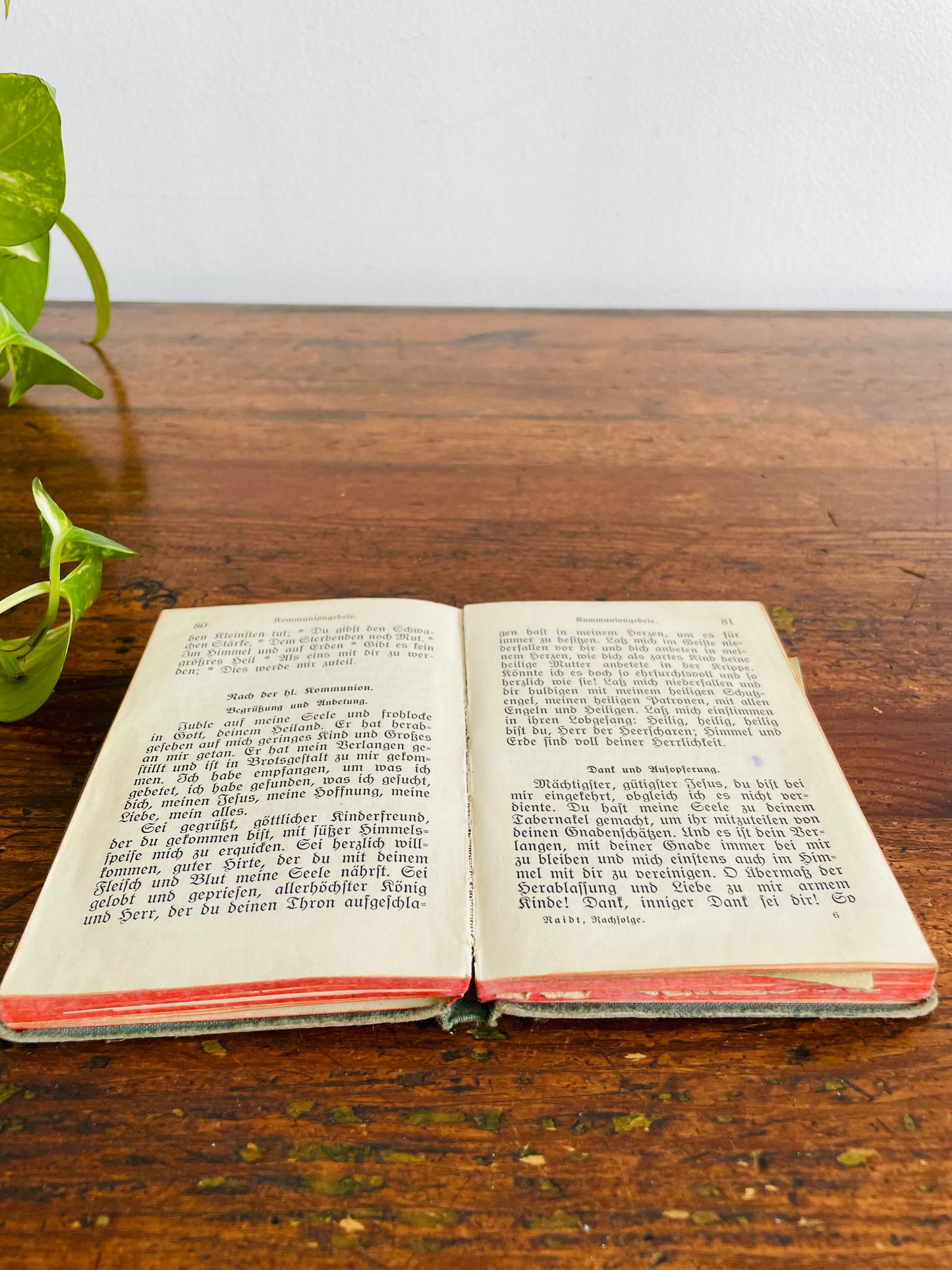 German Language Prayer Booklet - Clothbound Hardcover Pocket Book (1930s?)
