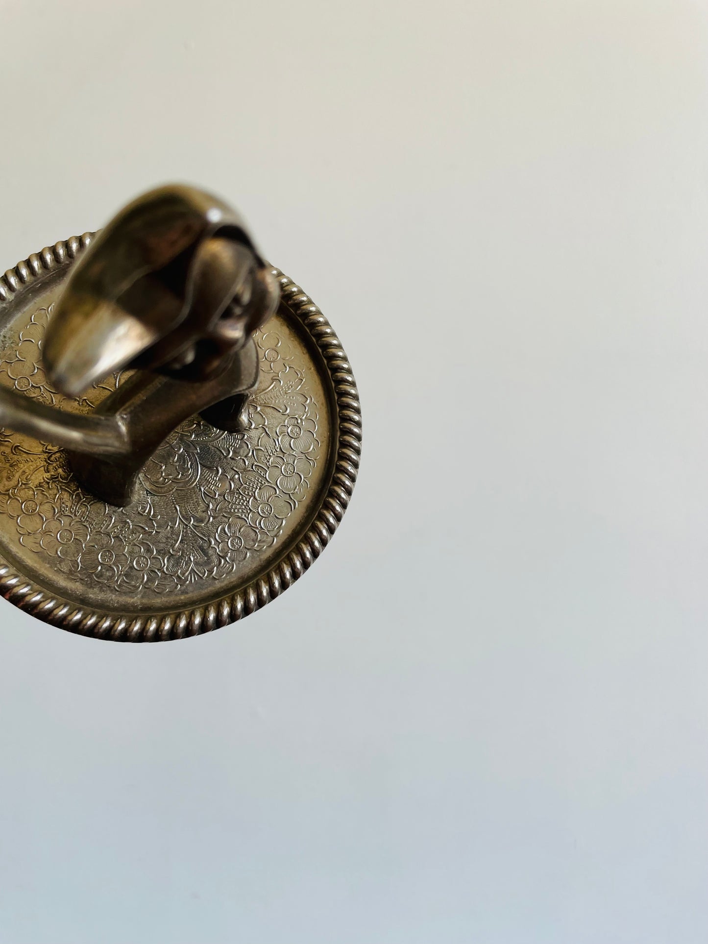 Seba Silver Plated Cat Ring Holder & Jewellery Dish - Made in England