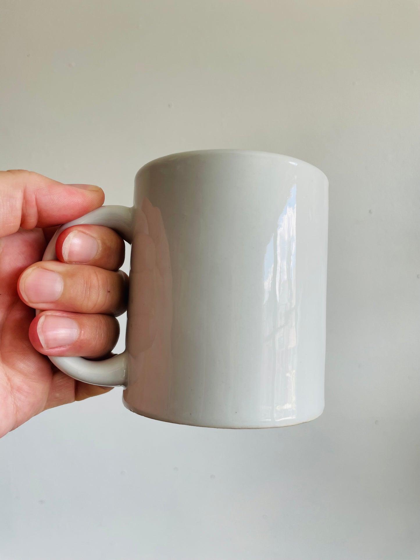 White Las Vegas Mug with Rainbow & Red Dice Graphic
