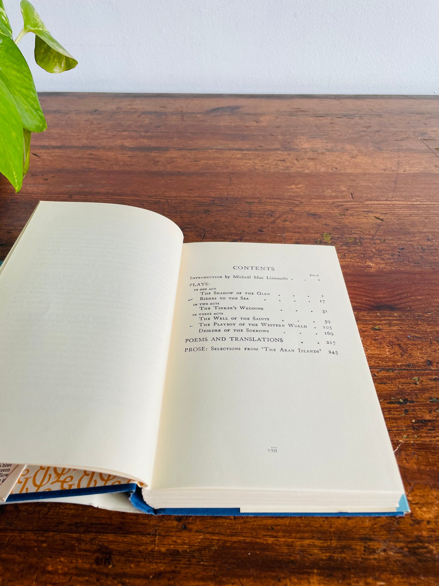 Plays, Poems & Prose by J.M. Synge Hardcover Book - Everyman's Library No. 968 (1961)