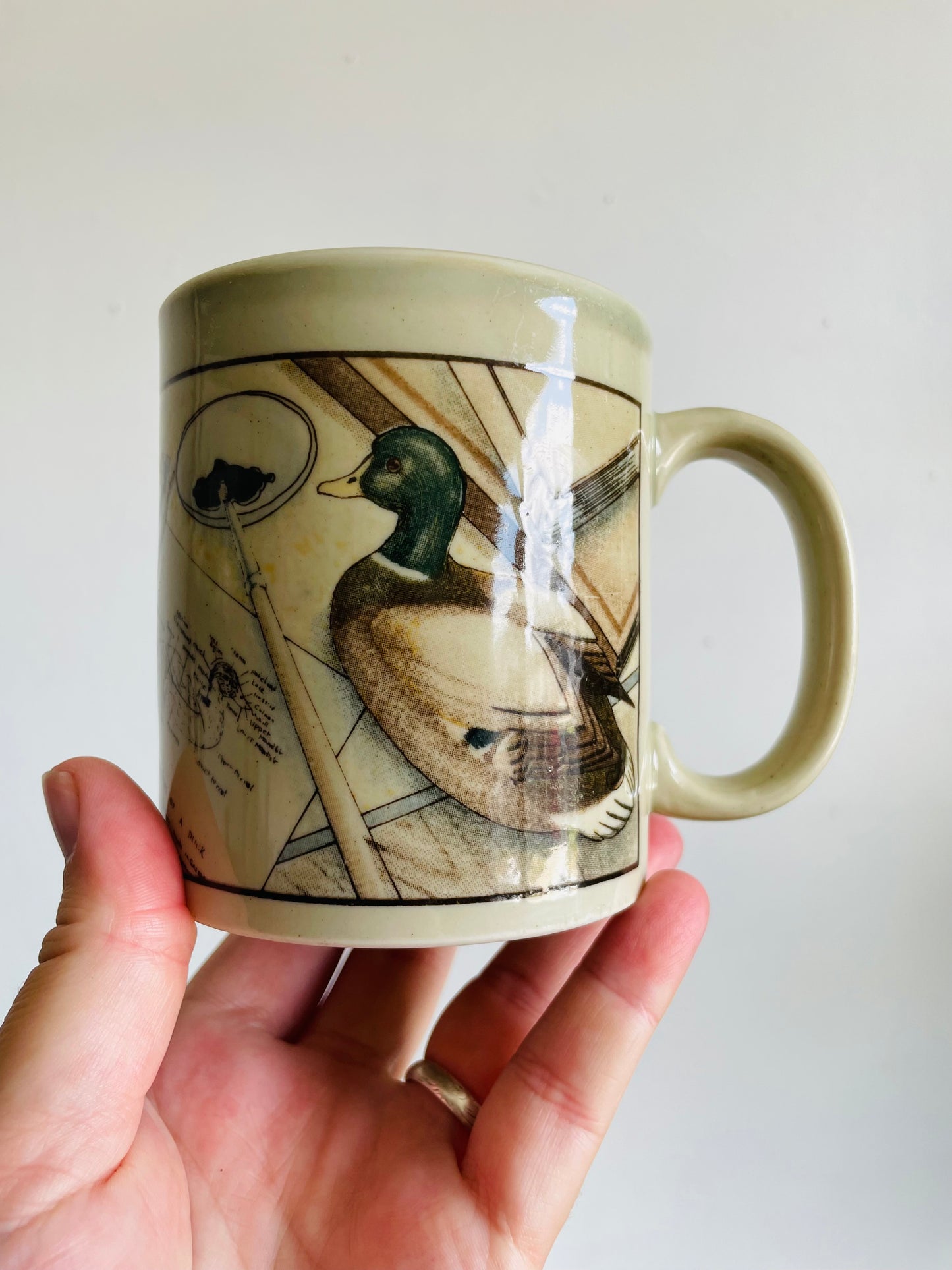 Otagiri Japan Topography of a Duck Mug