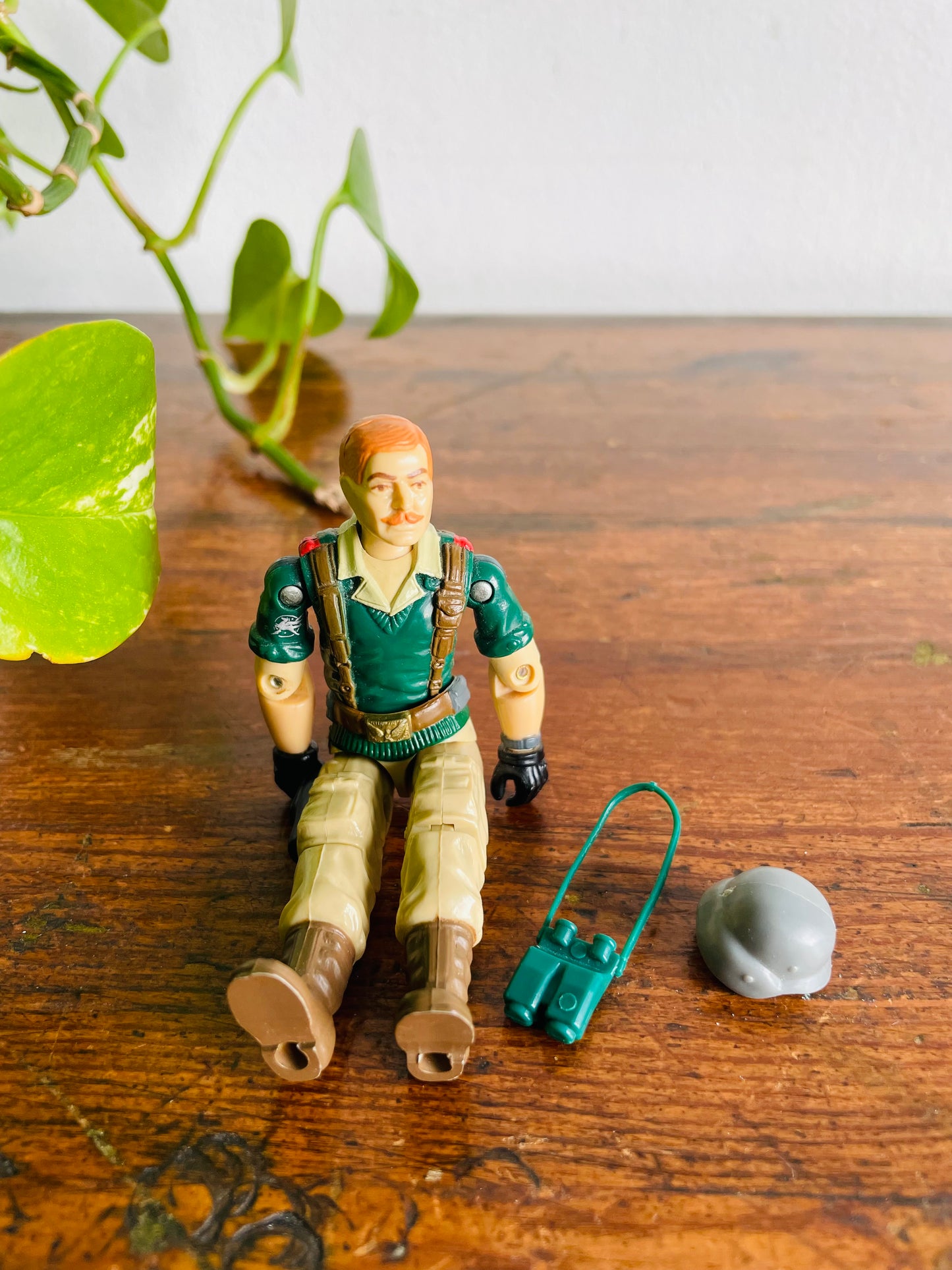 Vintage 1985 Hasbro Action Figure Toy - G.I. Joe Crankcase A.W.E. Striker Driver - Includes Helmet & Binoculars Accessories