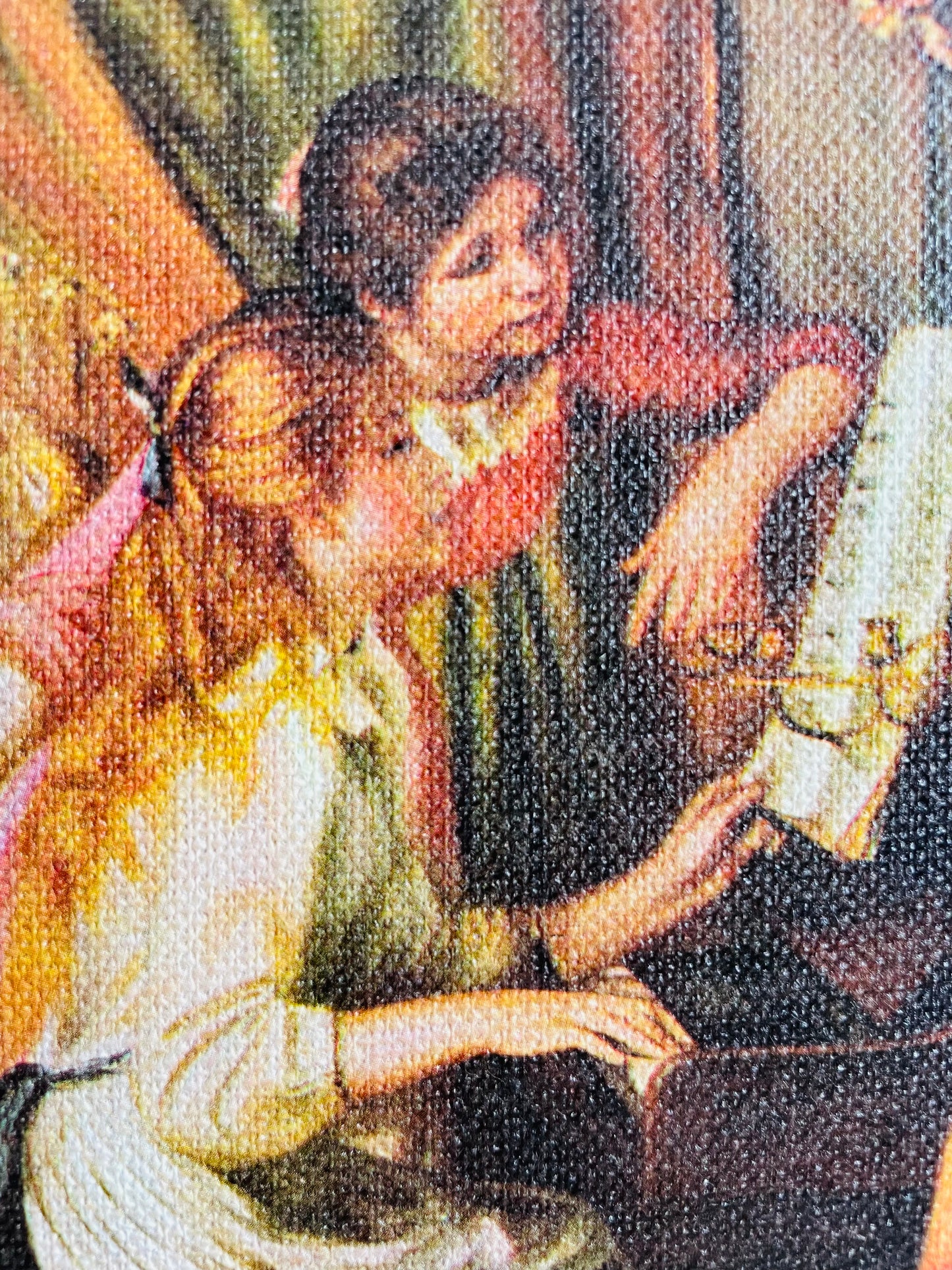 Renoir Print Picture on Board - Girls at Piano / Fillettes Au Piano - Famous Masters on Canvas by W.S.P. International