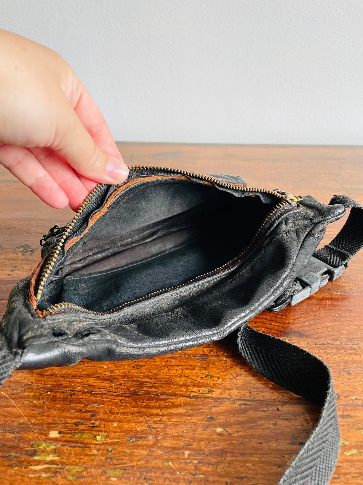 Belt Waist Pouch with Zippered Compartments - Made in Canada