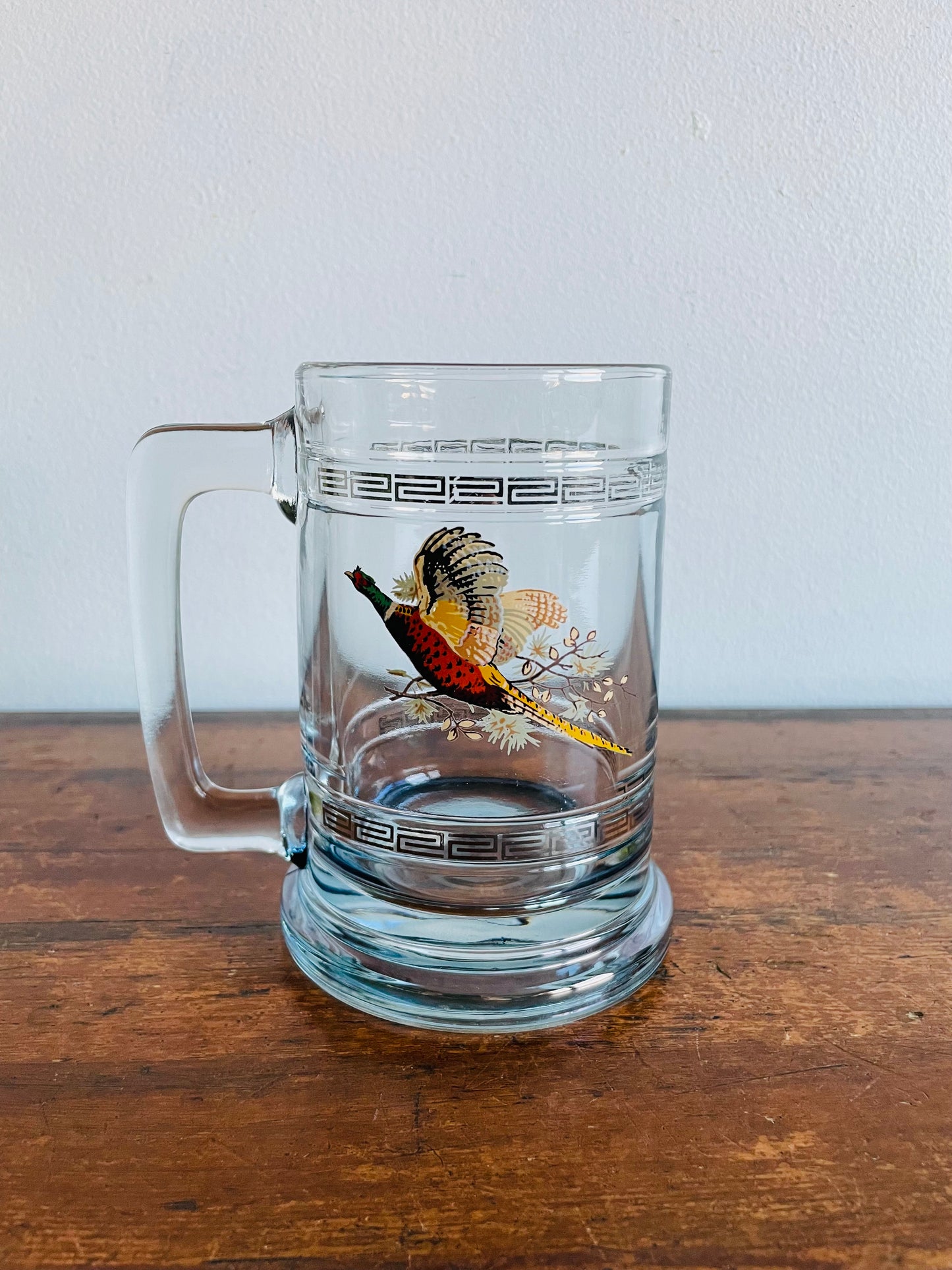 Princess House Beer Mug Tankard with Pheasant Graphic