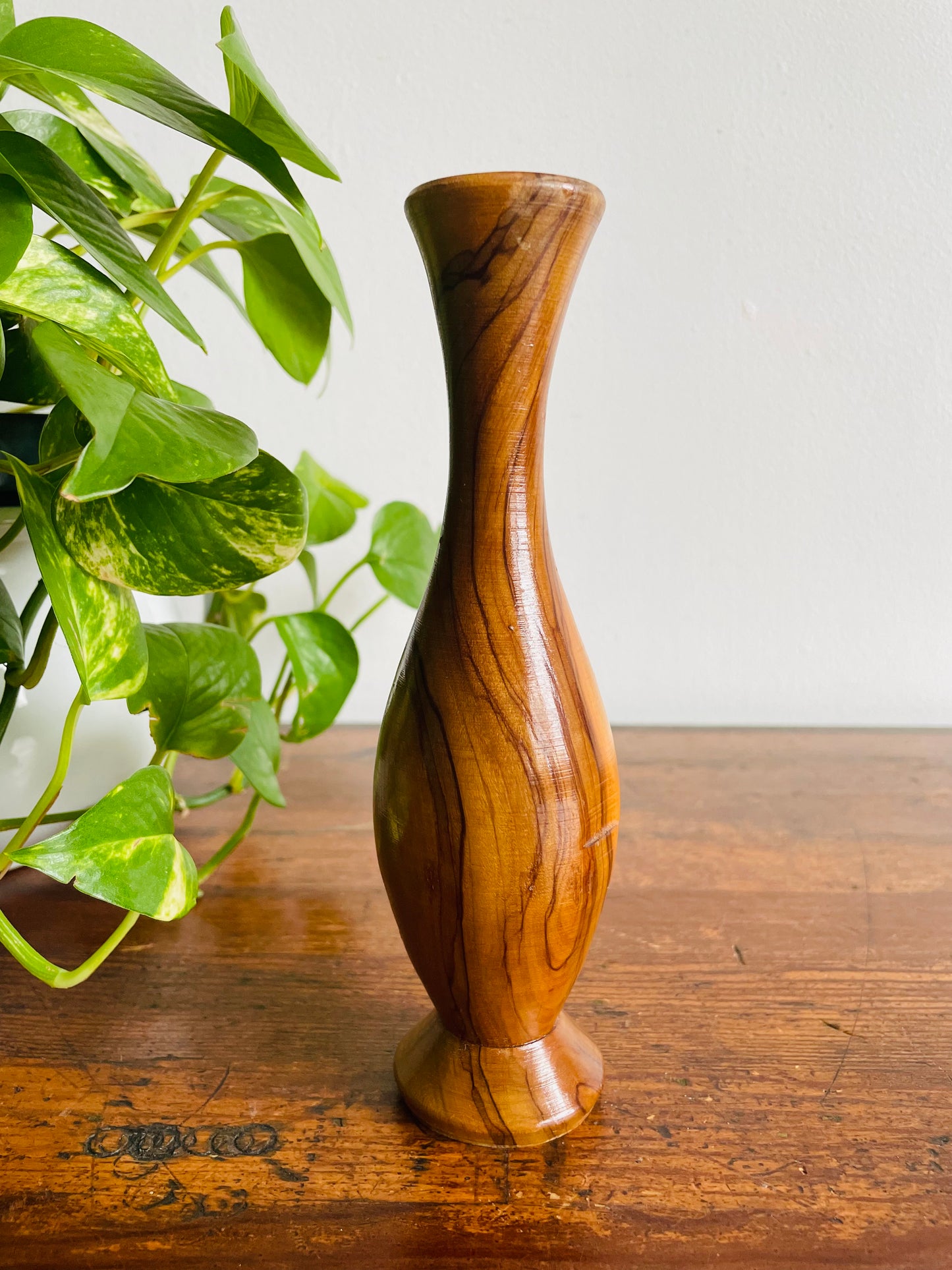 Beautifully Sculpted Wood Bud Vase
