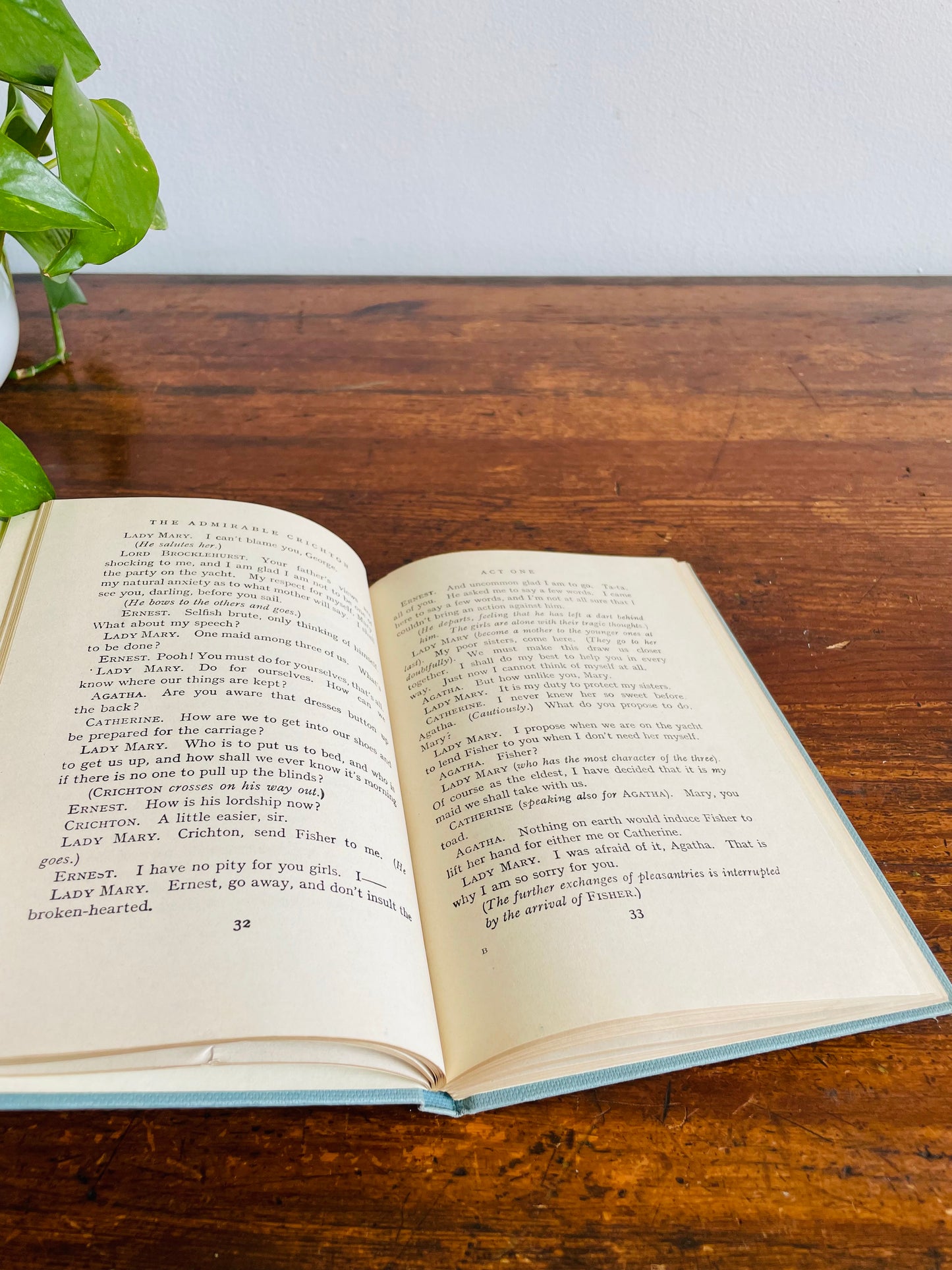 The Admirable Crighton by J. M. Barrie Clothbound Hardcover Book (1958) - Shipwreck Comedy Play