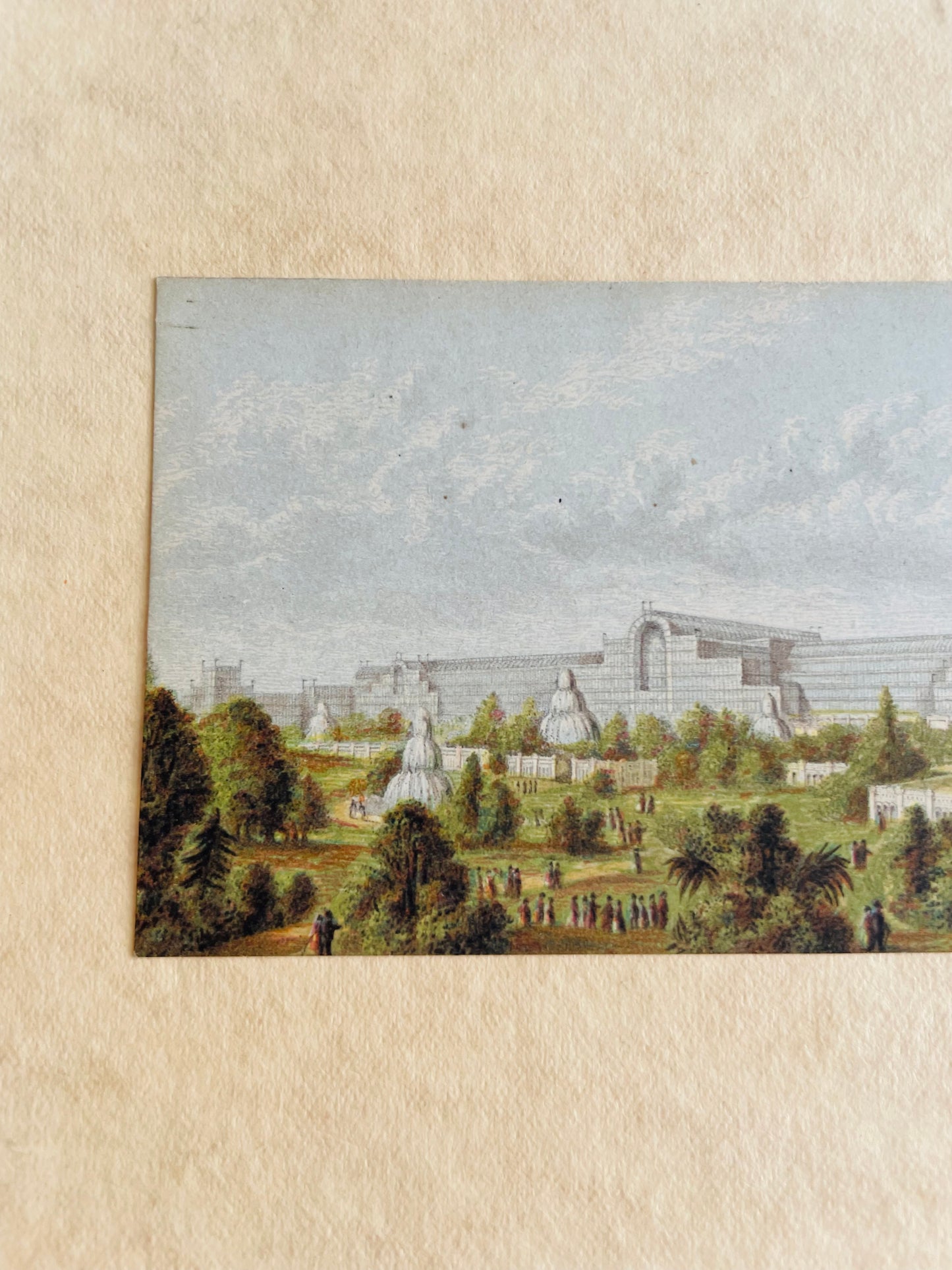 Antique 1854 Abraham LeBlond LB 70 Crystal Palace Sydenham London Print Picture - Baxter's Gems of the Great Exhibition - Includes 4 Papers