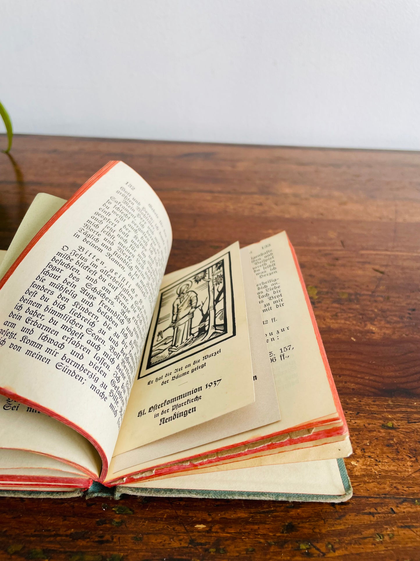 German Language Prayer Booklet - Clothbound Hardcover Pocket Book (1930s?)