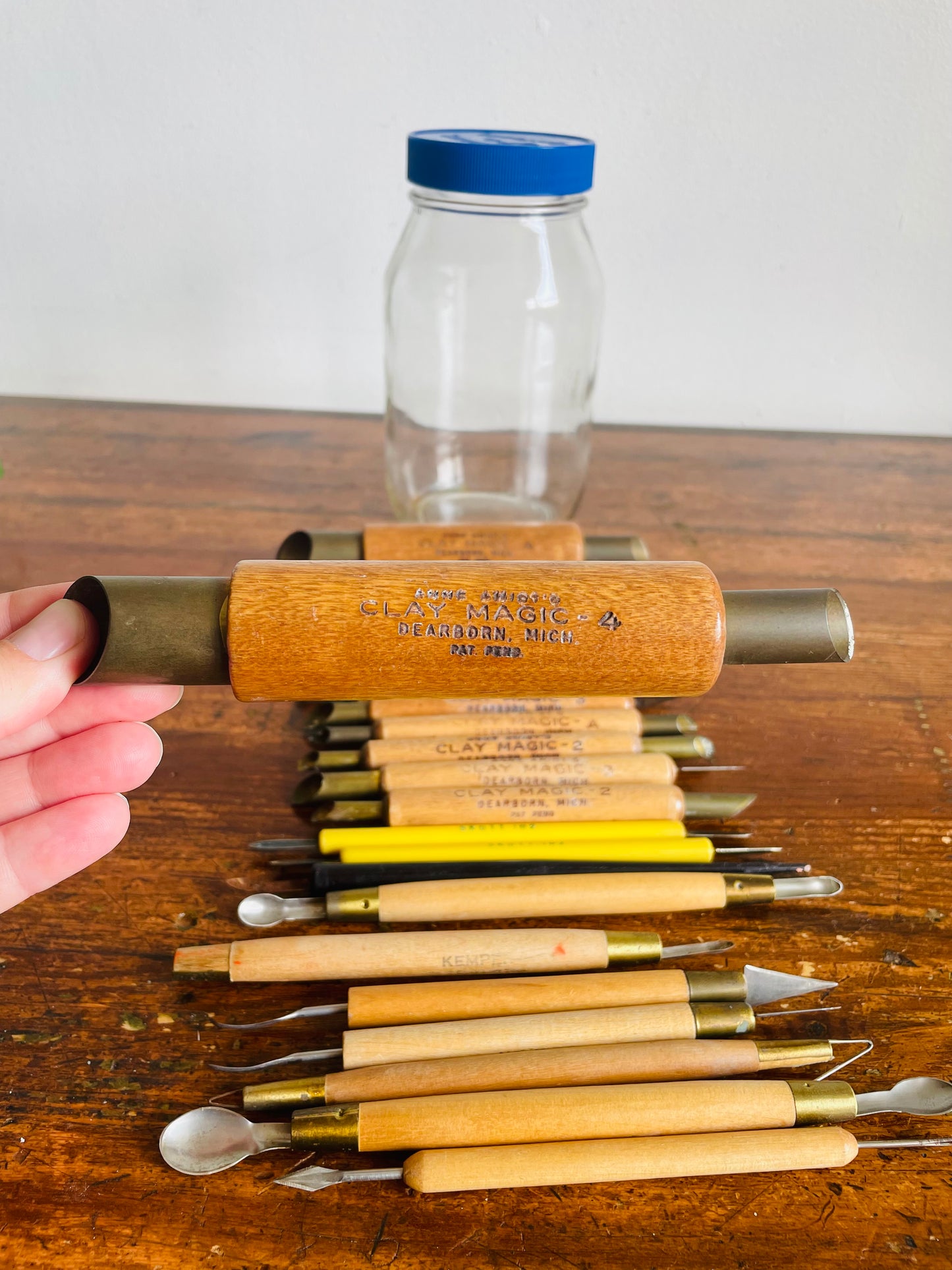 Vintage Collection of Clay Pottery Tools - Anne Amiot's Clay Magic, KemperTools, Etc. - Ceramics, Sculpting - Set of 22 Pieces