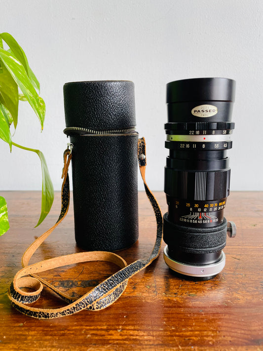 Hanimex Tele-Lens 1:4.5 F200mm No. H54668 in Case - Lens Made in Japan