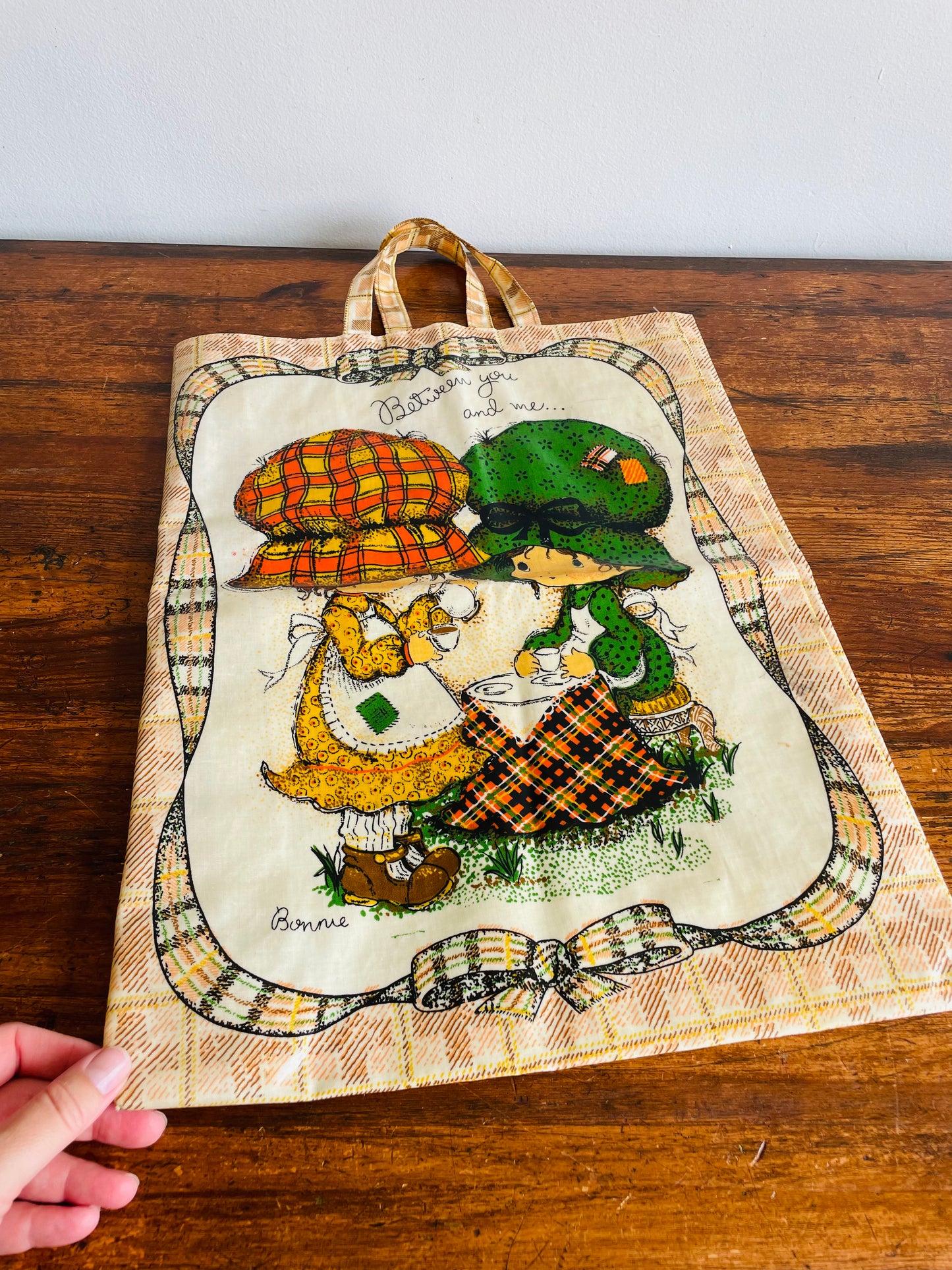 Between You and Me... Bonnie Vinyl Shopping Bag Tote - A Minky Product Made in England