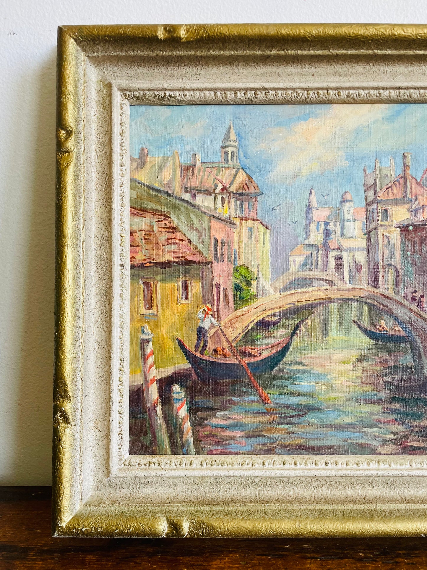 Vintage Original Art Painting Signed by Listed Hamilton Artist Juanita LeBarre Symington - "Venice 1978 Original Sketch"