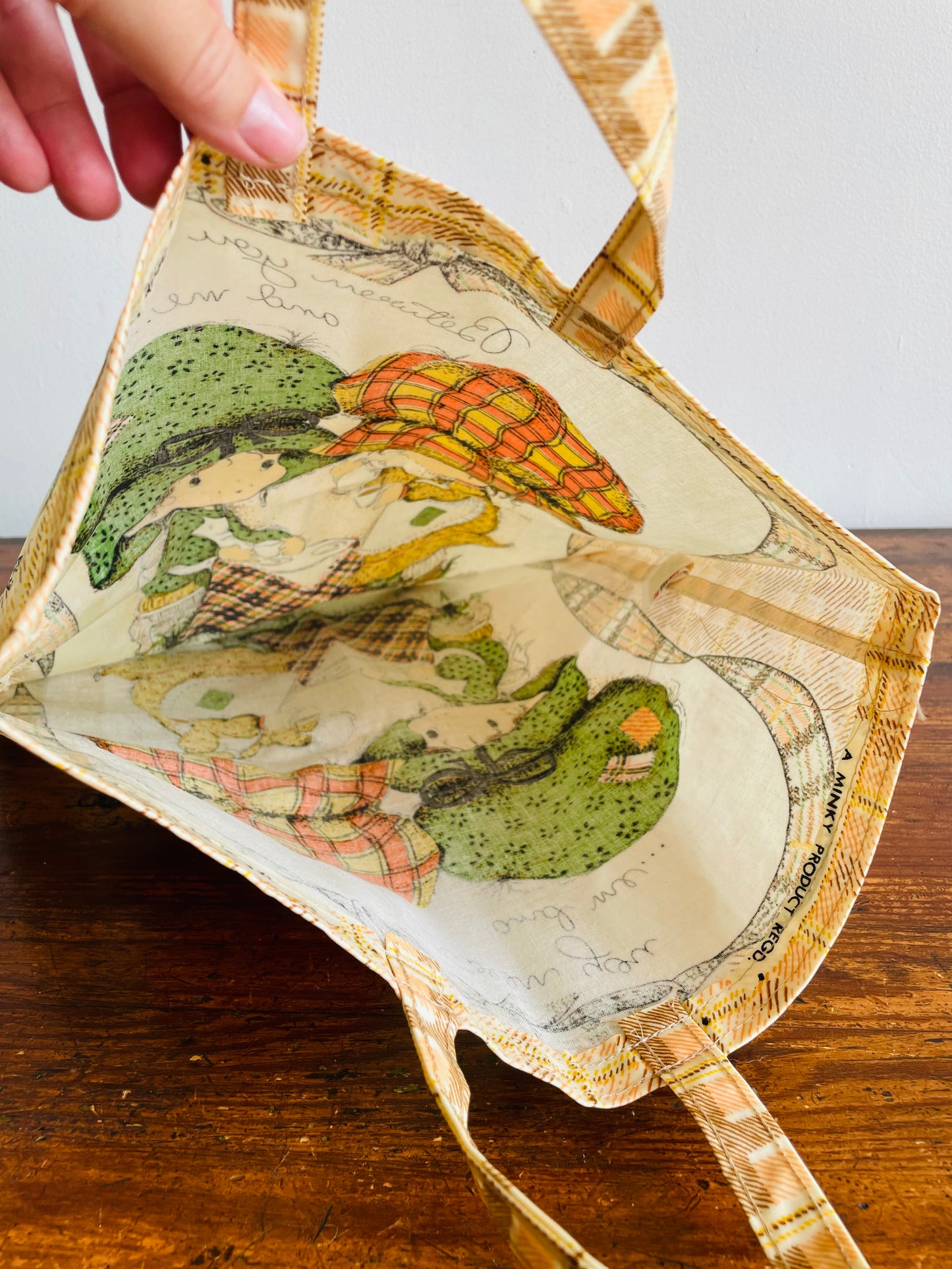 Between You and Me... Bonnie Vinyl Shopping Bag Tote - A Minky Product Made in England