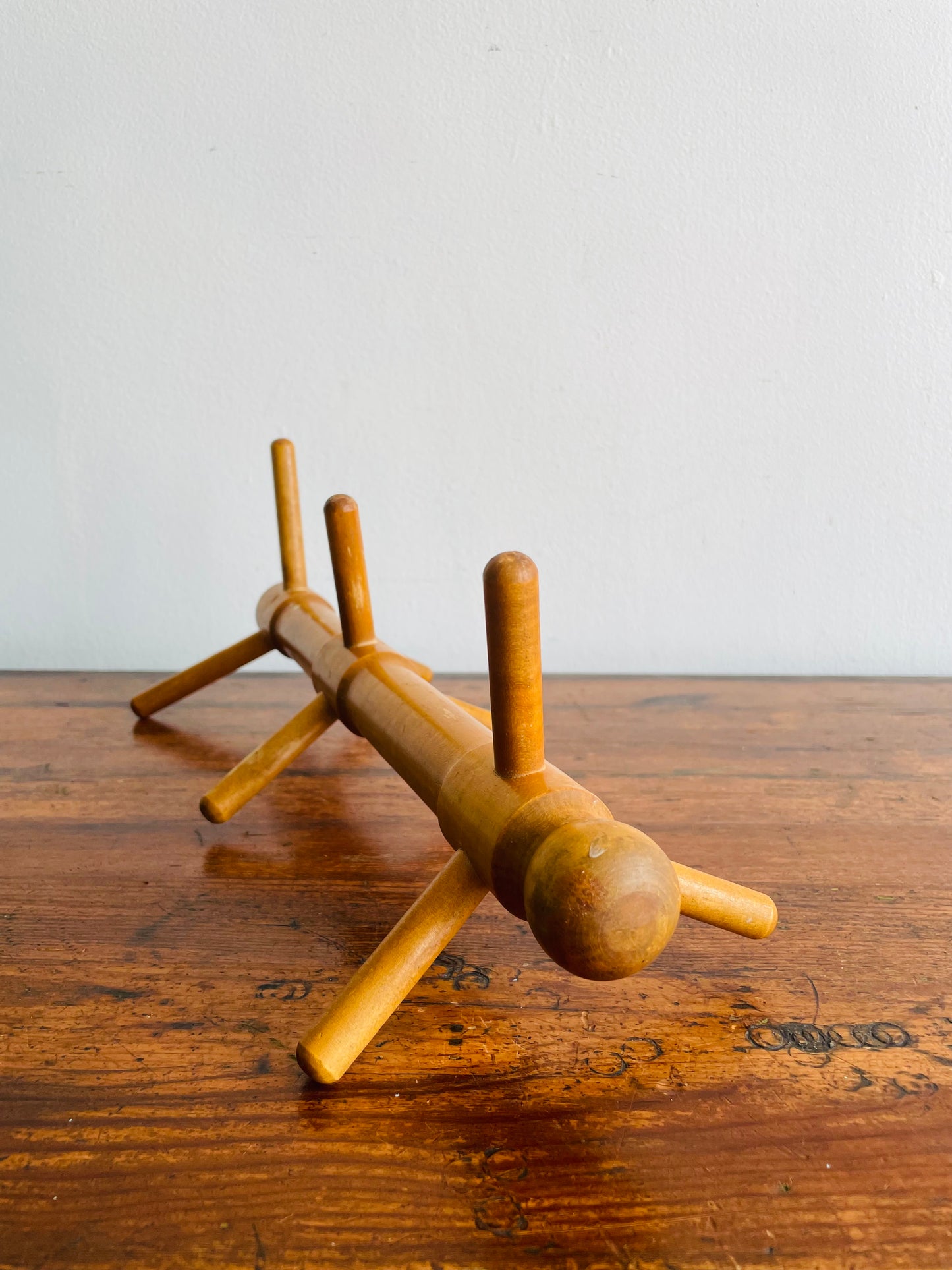 Wood Mug Tree Holder Rack with 6 Arms