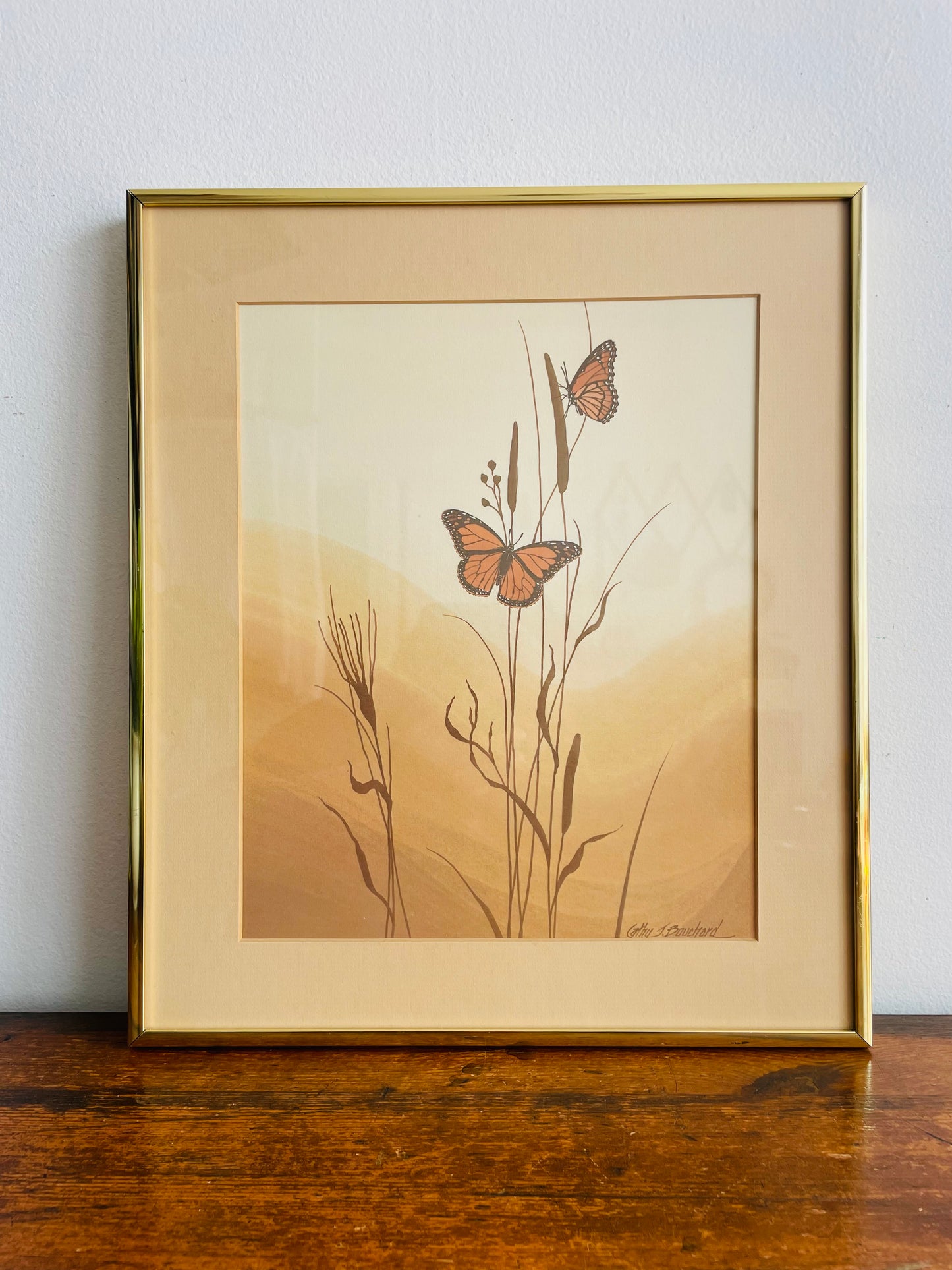 1985 Butterfly Print Picture by Cathy J. Bouchard