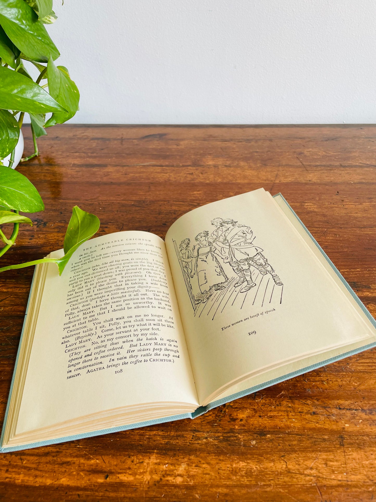 The Admirable Crighton by J. M. Barrie Clothbound Hardcover Book (1958) - Shipwreck Comedy Play