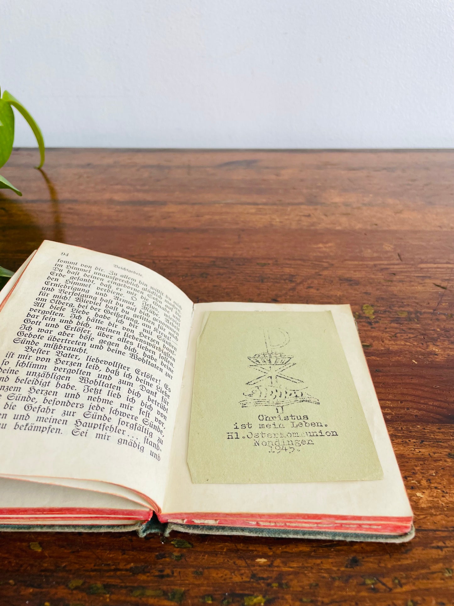 German Language Prayer Booklet - Clothbound Hardcover Pocket Book (1930s?)