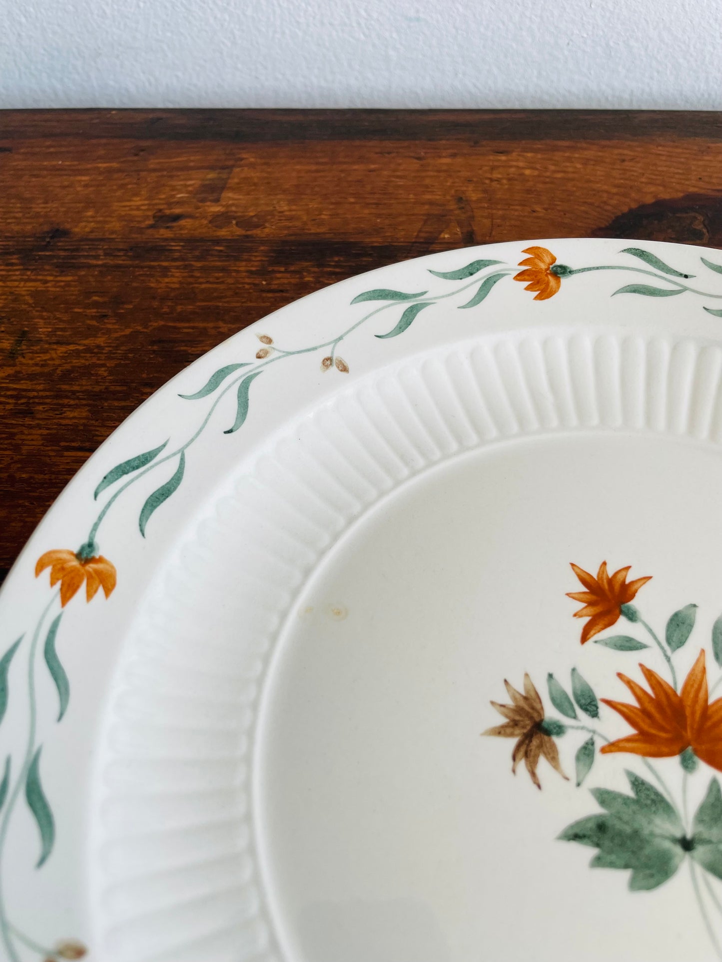 Adams Real English Ironstone Micratex Side Dish 8" Plates - Bittersweet Flower Pattern - Set of 4