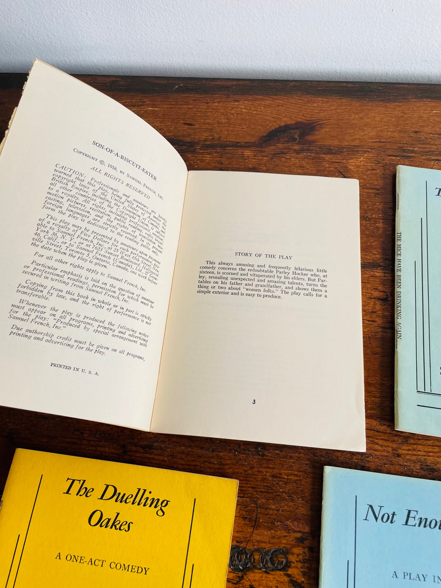One-Act Plays & Comedy Paperback Book Bundle - Set of 6 Books - E. P. Conkle, Elaine May, Cleve Haubold, Bruce Kimes, Josephina Niggli