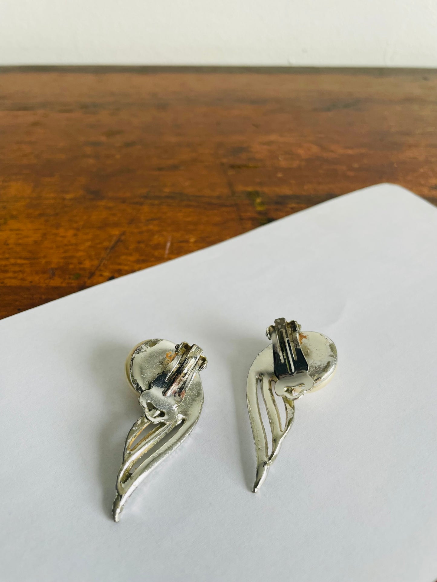 3 Pairs of Clip-On Costume Jewellery Earrings - Sparkly, Silver & White