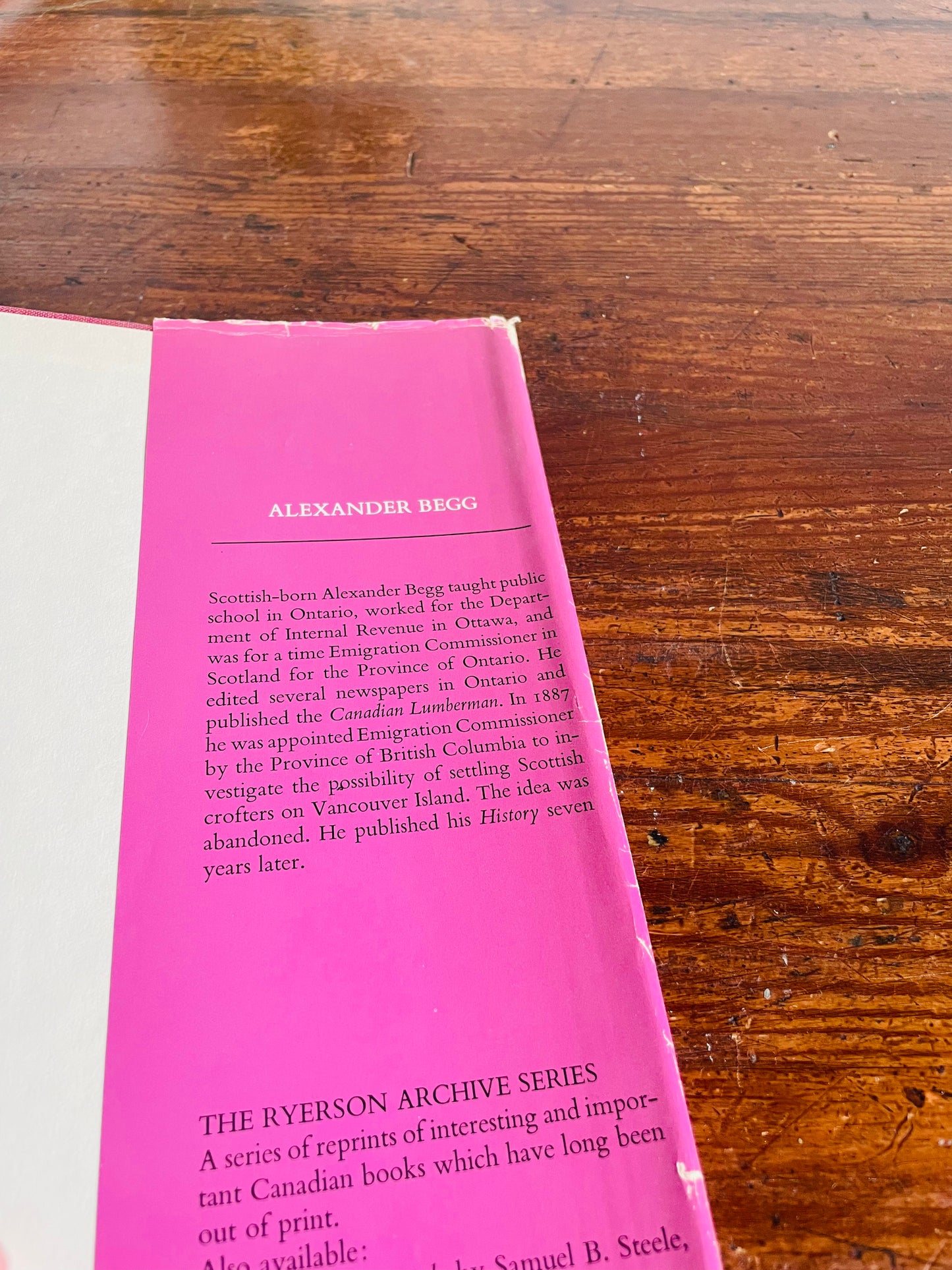 SIGNED BY GRANDSON of AUTHOR History of British Columbia Hardcover Book by Alexander Begg (1972)