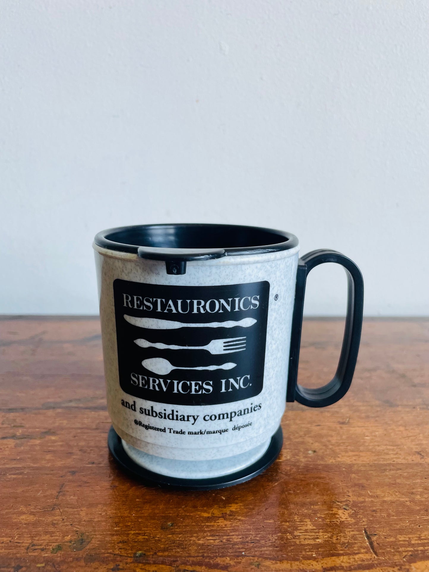 Vintage Hamilton Tiger-Cats Football Plastic Travel Mug with Dashboard Sticky Removable Base