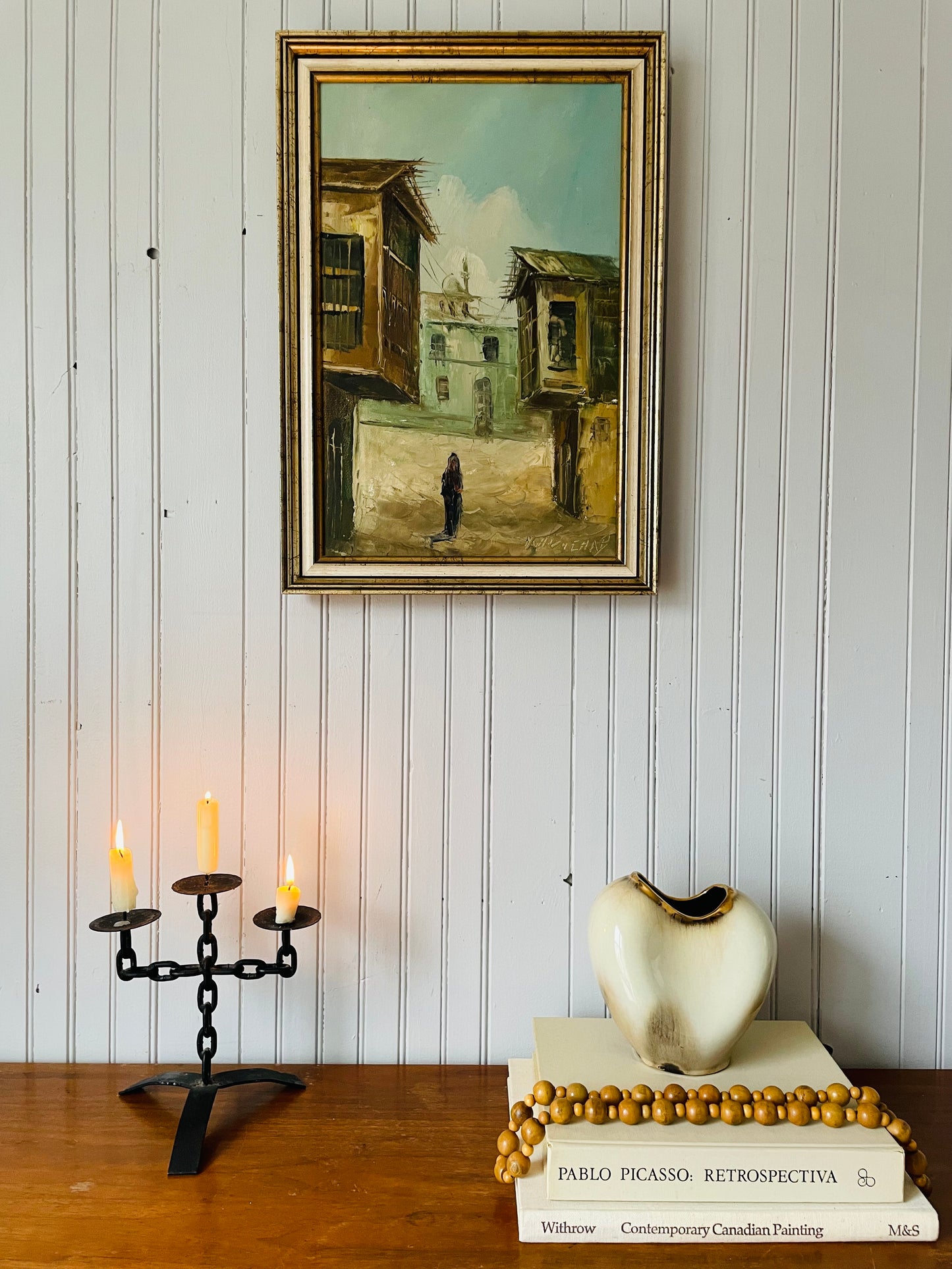 Solid Wood Beads on Rope - Necklace or Decor Piece