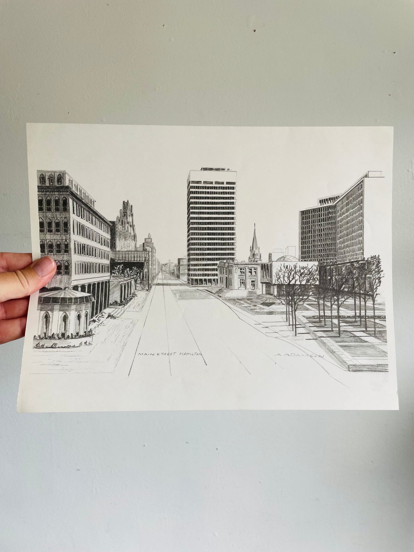 Vintage The Ambitious City - A Portfolio of Sketches of Hamilton, Ontario by A. Adamson - Includes 6 Prints
