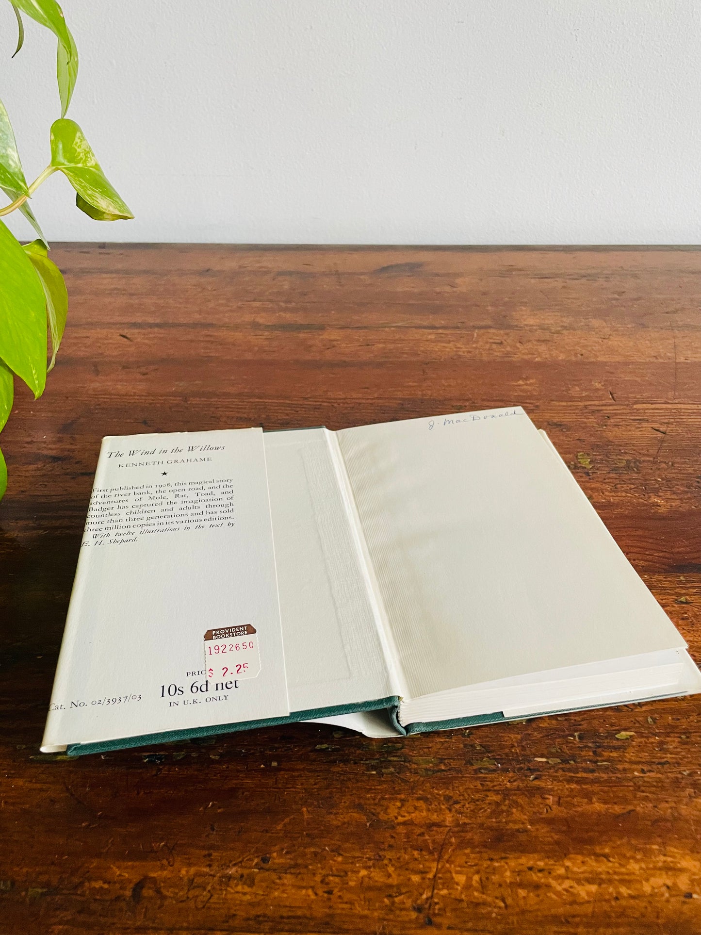 The Wind in the Willows by Kenneth Grahame Hardcover Book (1965)