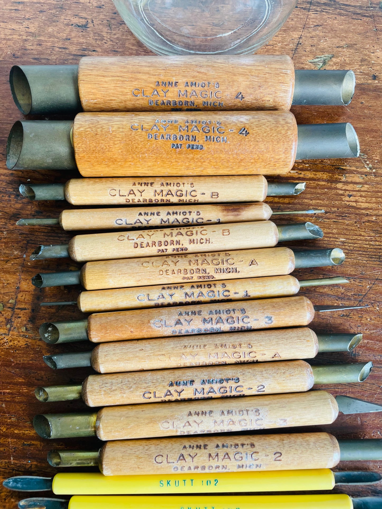 Vintage Collection of Clay Pottery Tools - Anne Amiot's Clay Magic, KemperTools, Etc. - Ceramics, Sculpting - Set of 22 Pieces