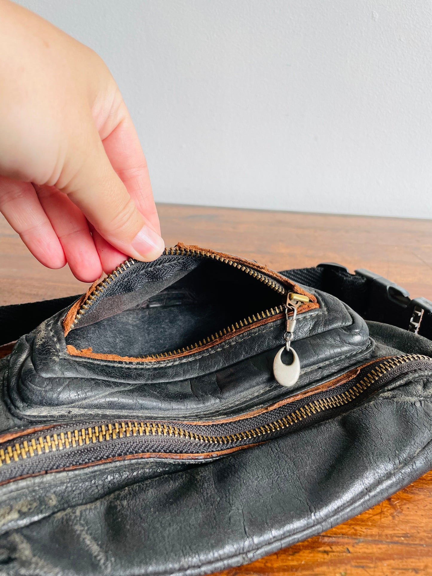 Belt Waist Pouch with Zippered Compartments - Made in Canada