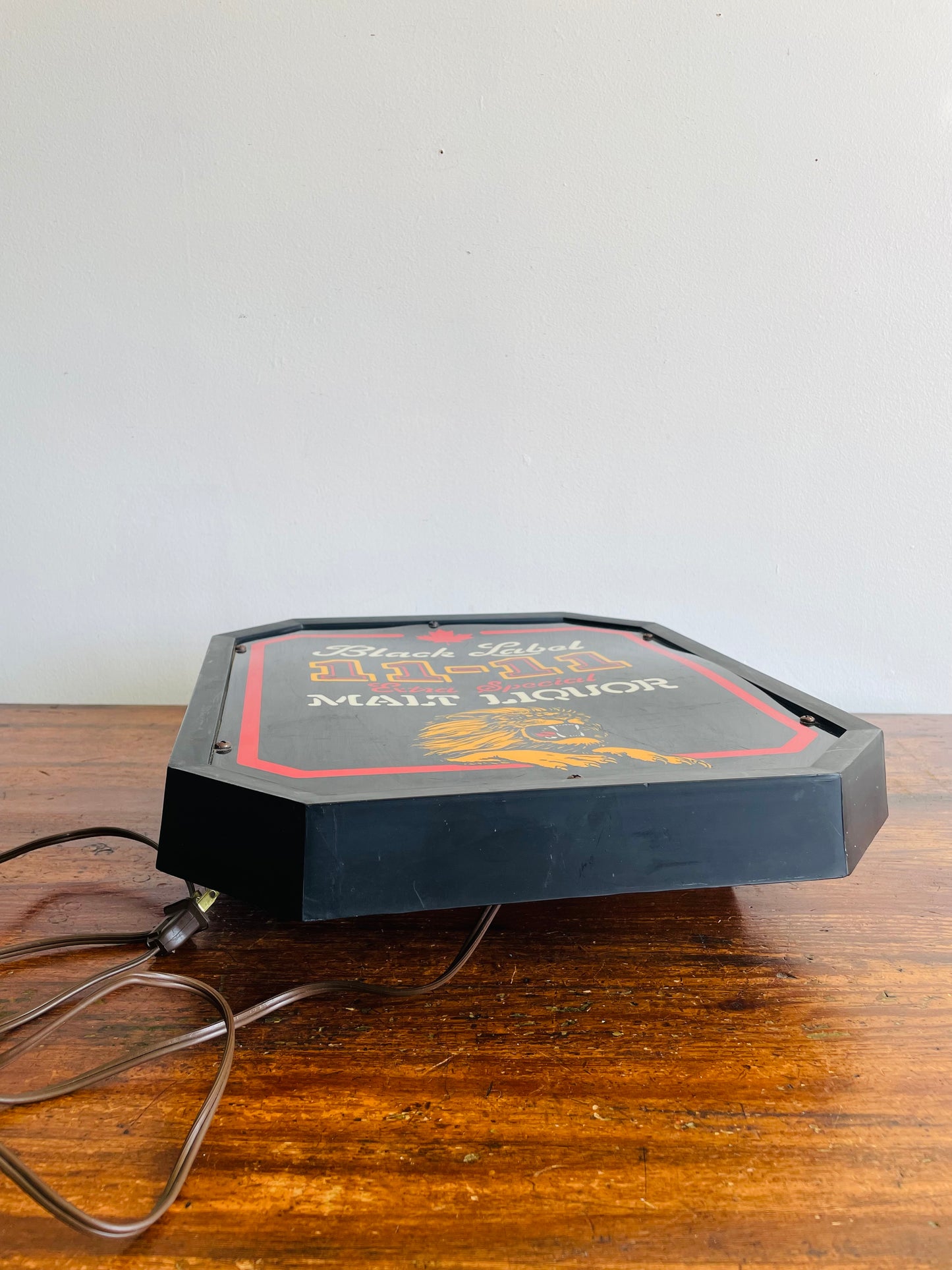 Black Label 11-11 Extra Special Malt Liquor Wall Mount Light Up Lamp Sign