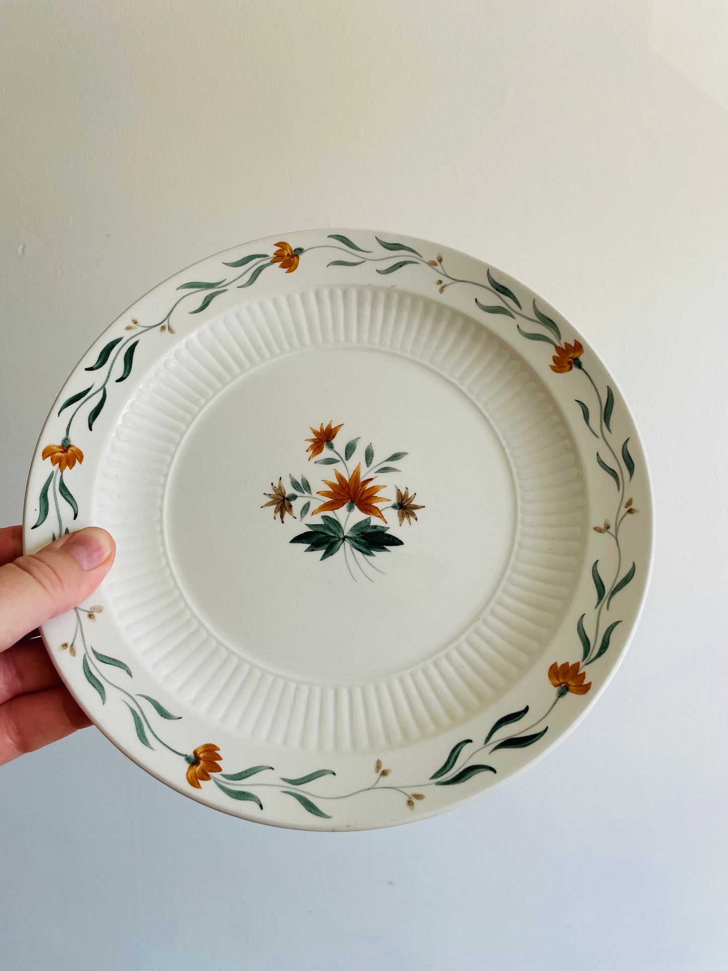 Adams Real English Ironstone Micratex Side Dish 8" Plates - Bittersweet Flower Pattern - Set of 4