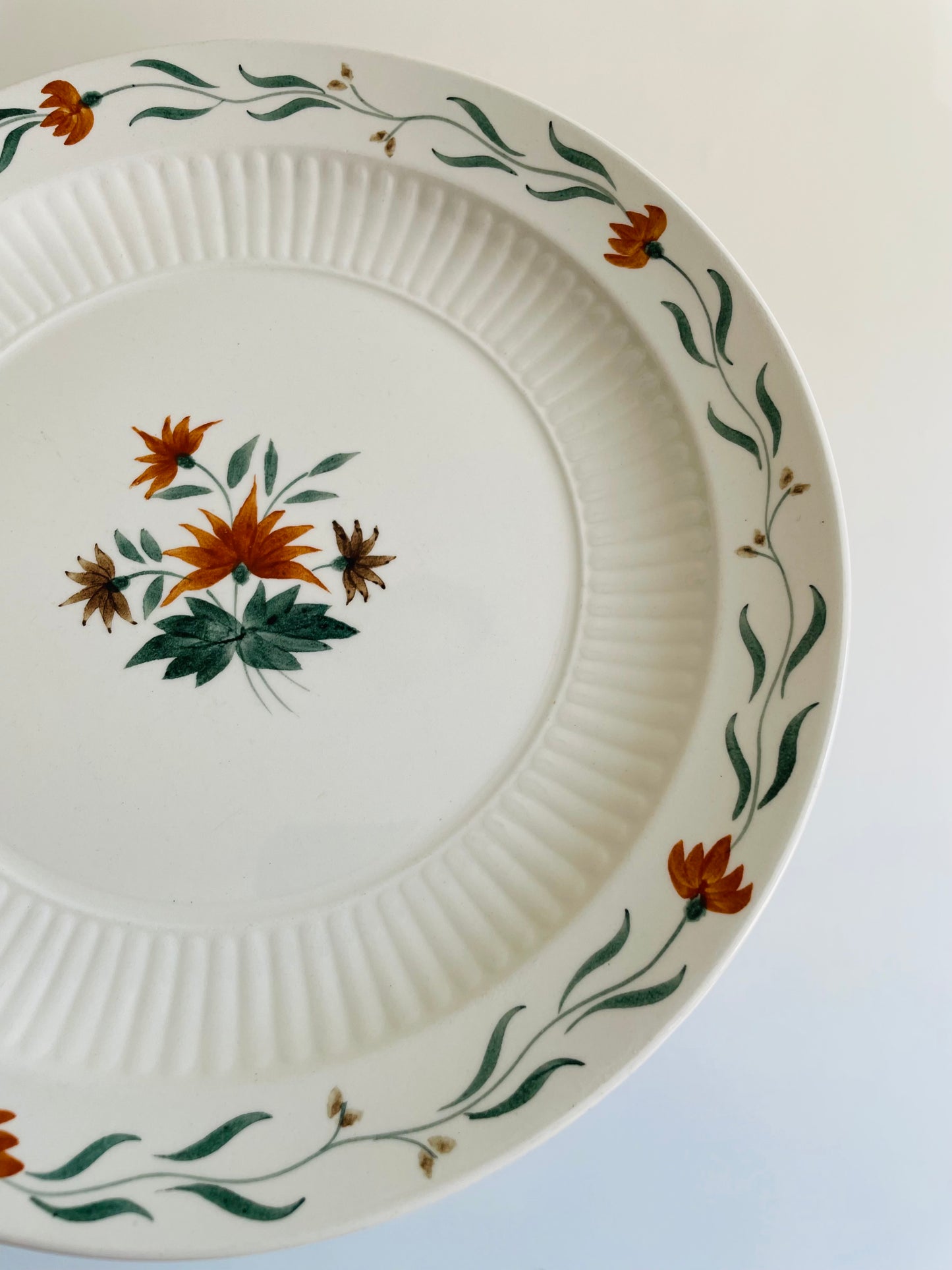 Adams Real English Ironstone Micratex Side Dish 8" Plates - Bittersweet Flower Pattern - Set of 4