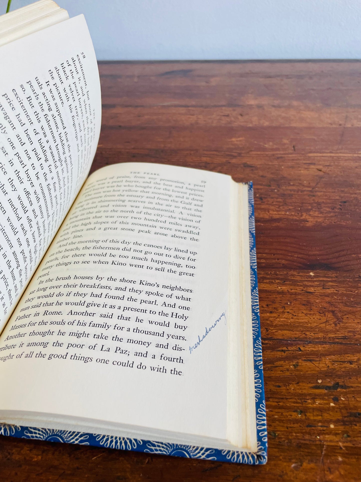 MacMillan Blue Hardcover Book Bundle - The Pearl by John Steinbeck (1958), Two Solitudes by Hugh MacLennan (1951), & The Mayor of Casterbridge by Thomas Hardy (1962)