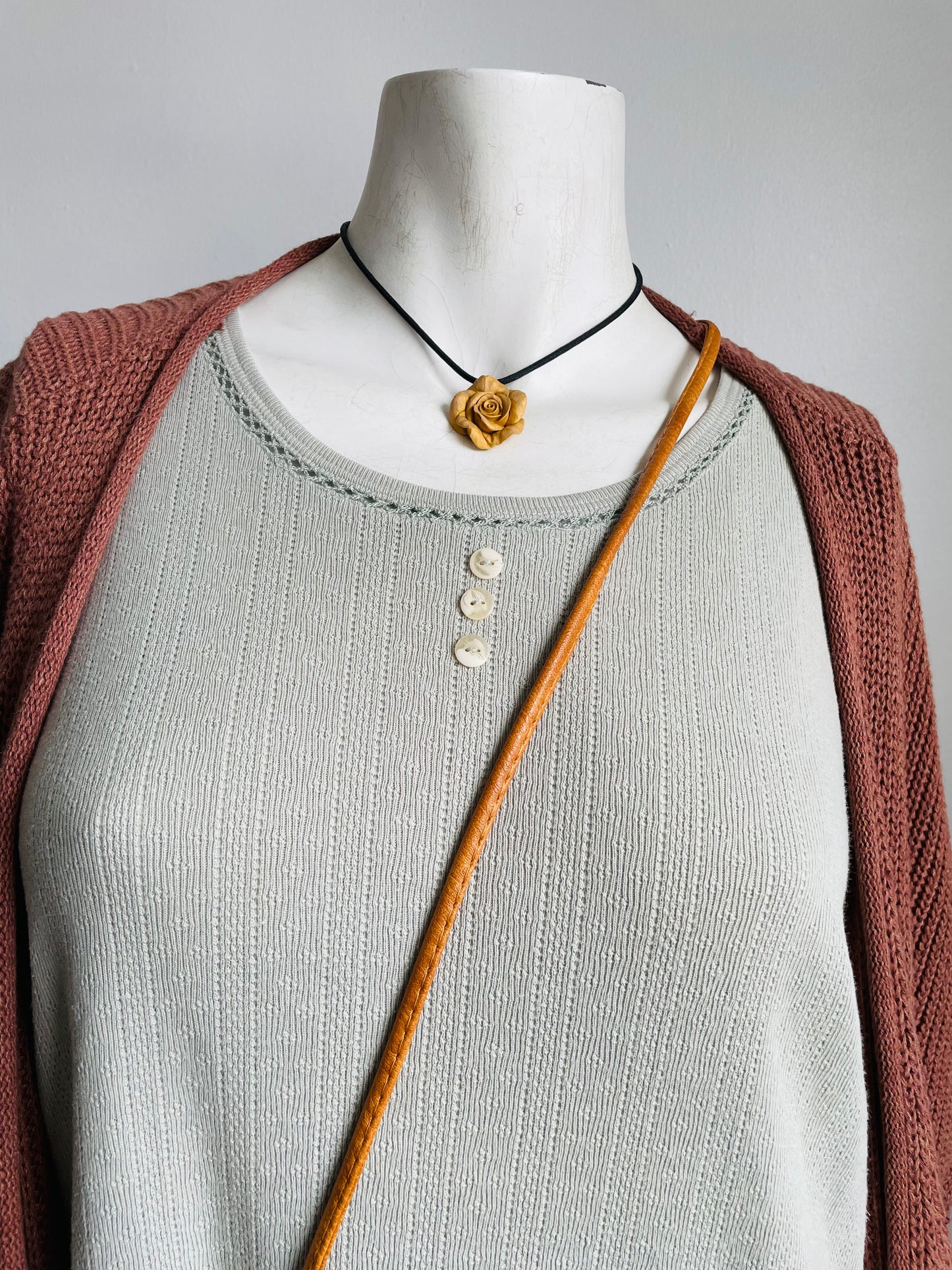 Oblige 100% Cotton Sage Green Cottagecore T-Shirt - Made in Hong Kong - Size Small