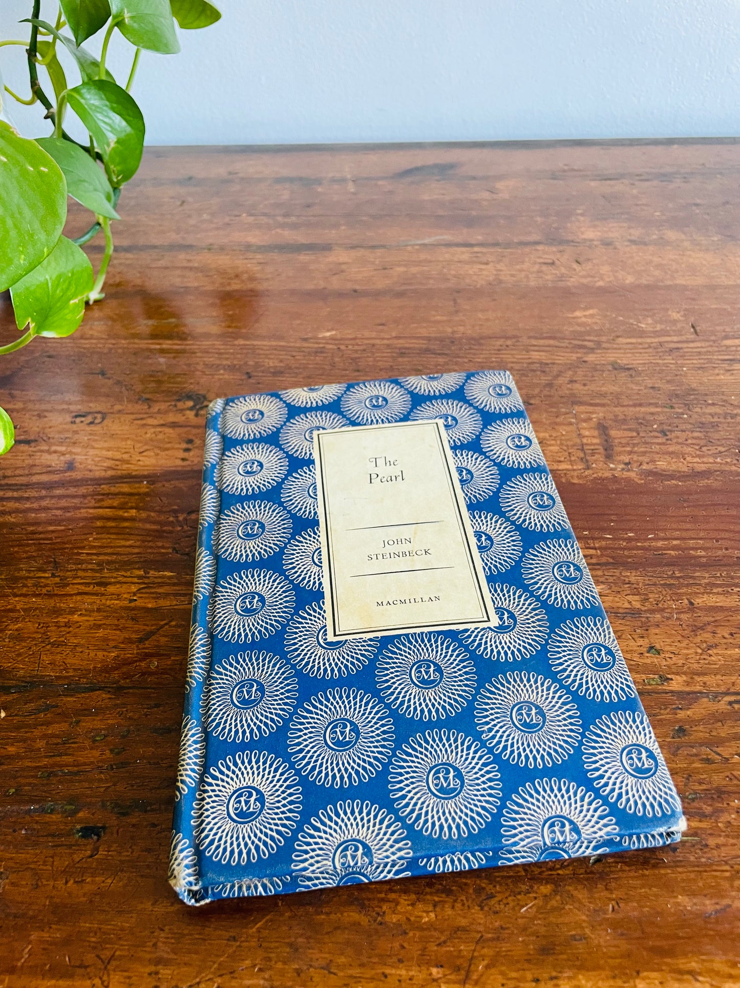 MacMillan Blue Hardcover Book Bundle - The Pearl by John Steinbeck (1958), Two Solitudes by Hugh MacLennan (1951), & The Mayor of Casterbridge by Thomas Hardy (1962)