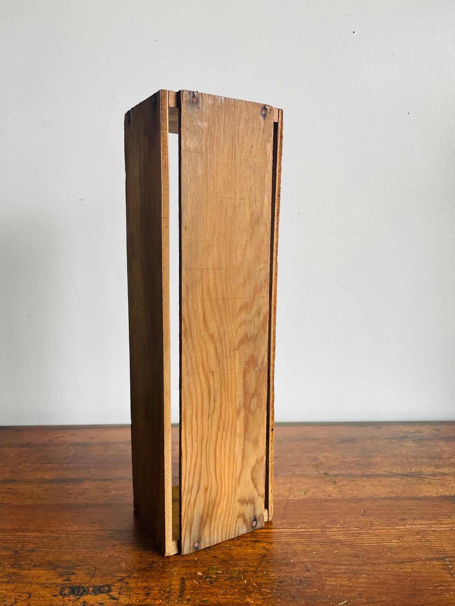 Vintage Slim Wooden Crate Box - From a Barn in Haldimand County - ONE CRATE - Crate B
