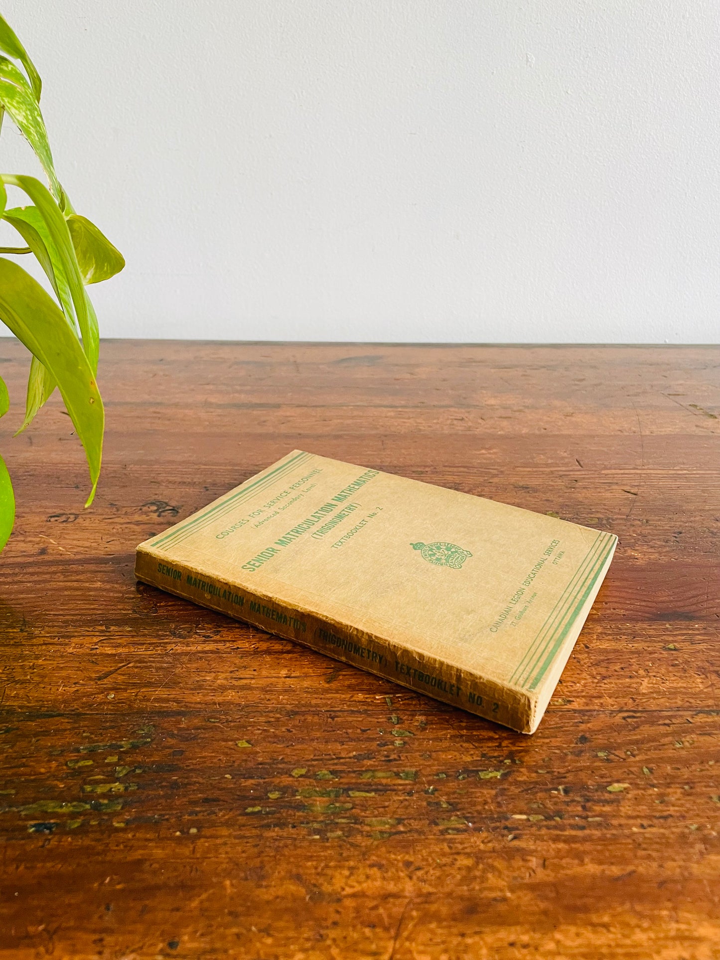 Senior Matriculation Mathematics (Trigonometry) Textbooklet No. 2 - Courses for Service Personnel Advanced Secondary Level - Paperback Book (1944)