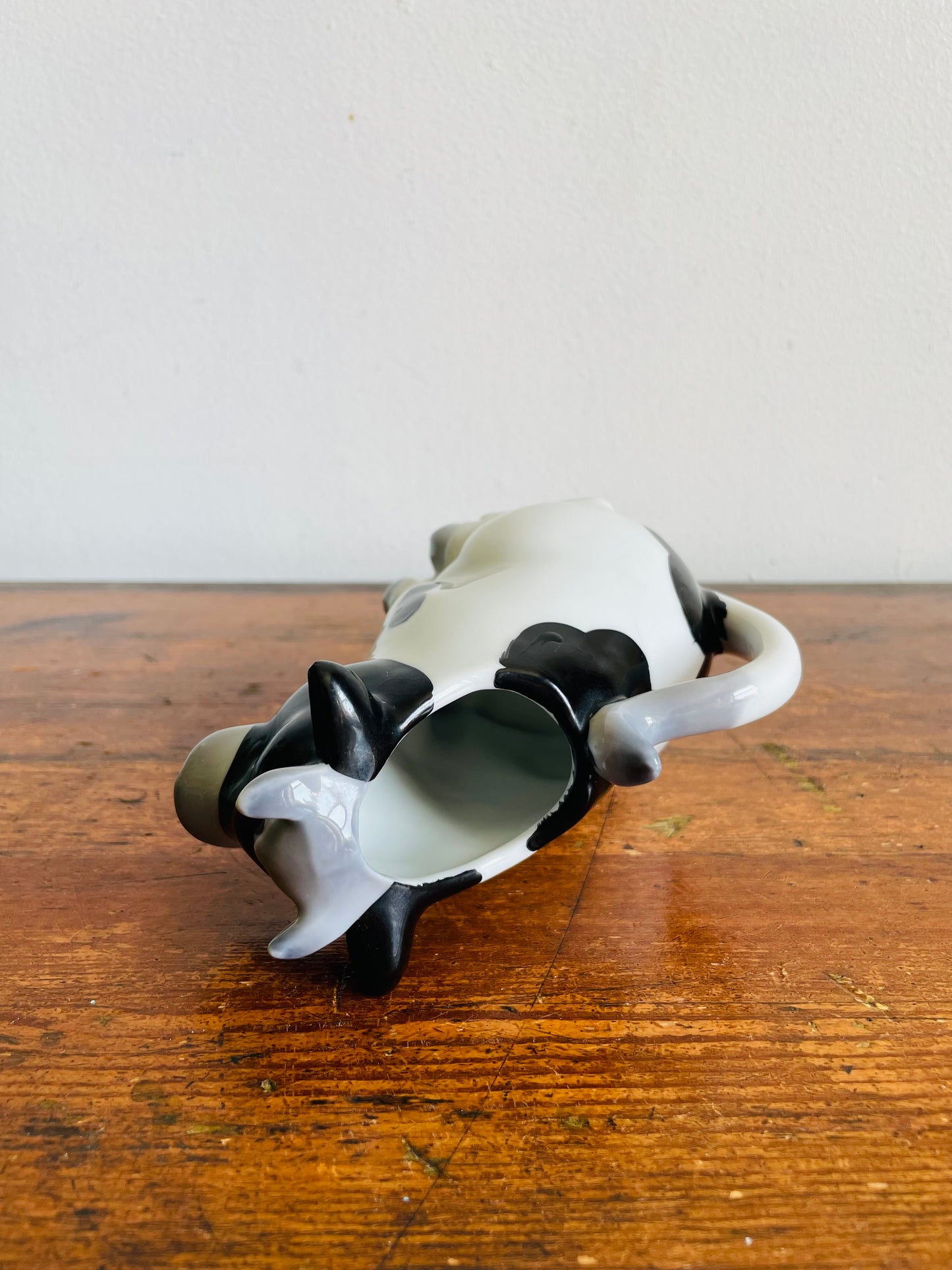 Vintage Fun Novelty Black & White Cow Creamer Milk Pitcher Jug