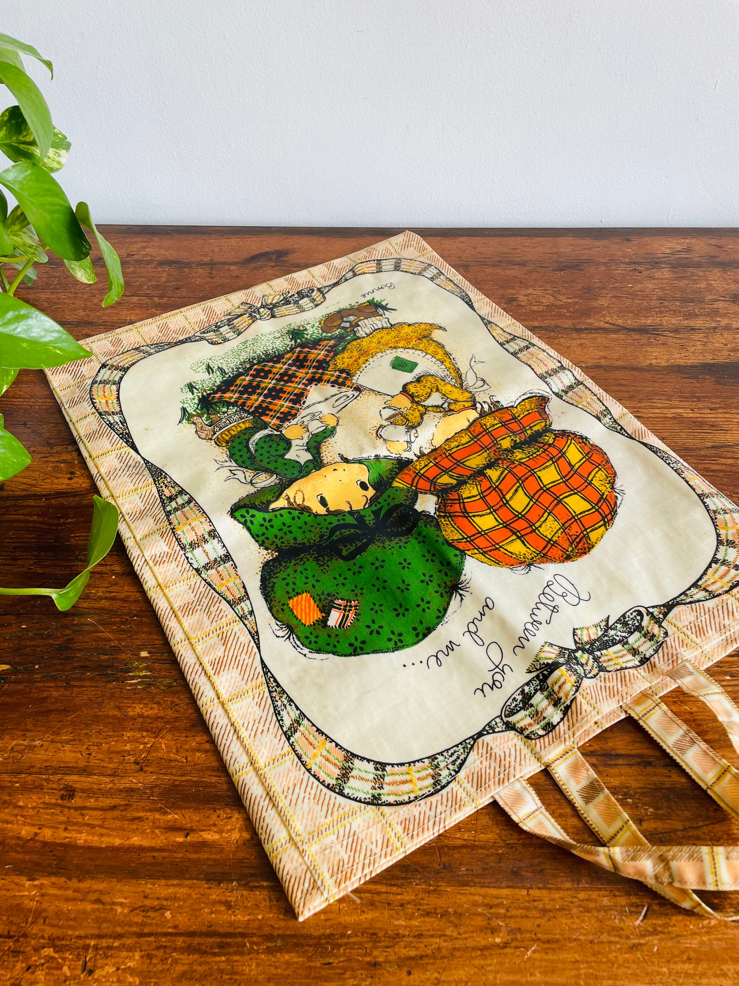 Between You and Me... Bonnie Vinyl Shopping Bag Tote - A Minky Product Made in England