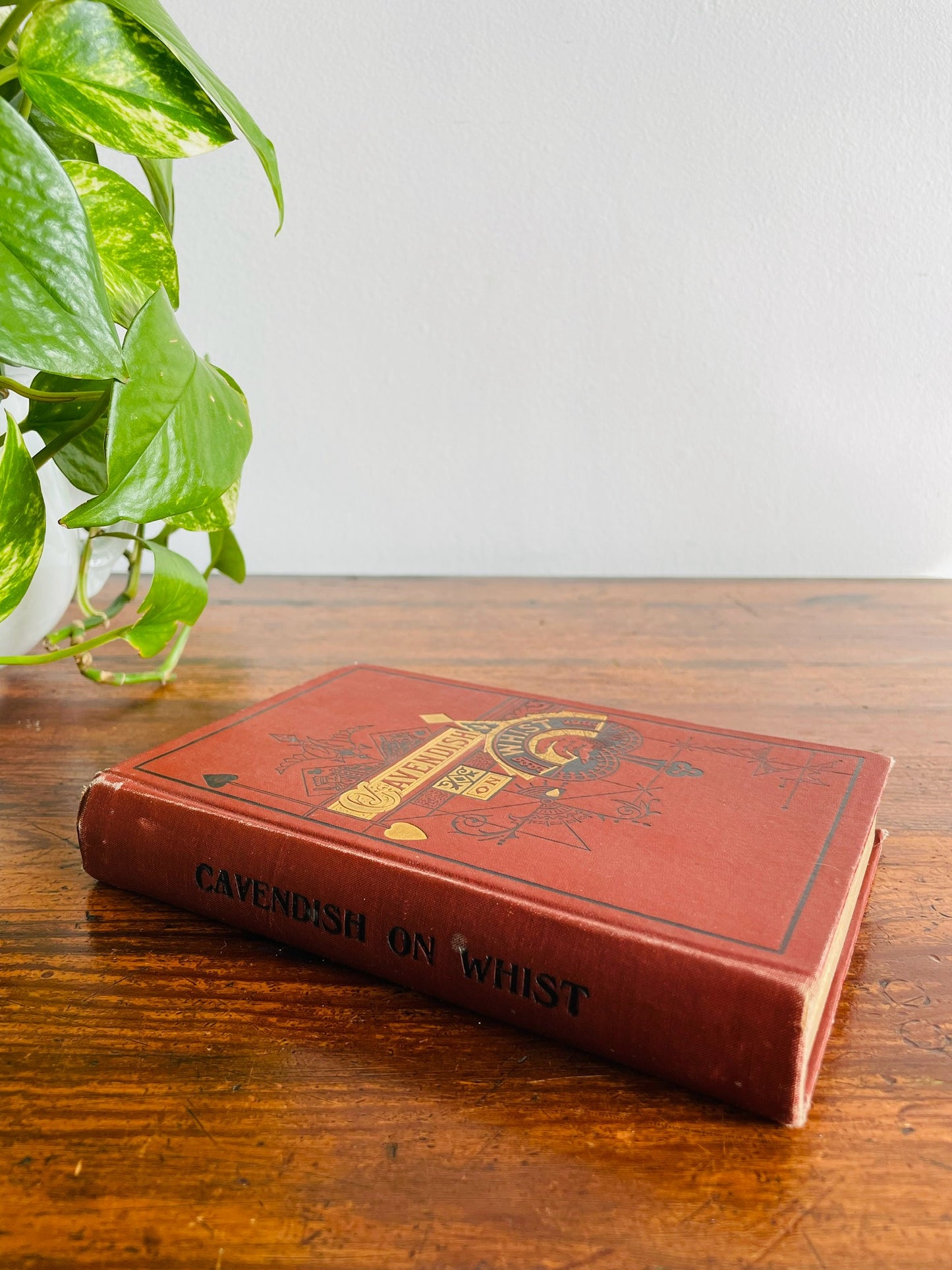 Antique Cavendish on Whist Hardcover Book - The Laws & Principles of Whist Stated, Explained & Illustrated (1870s) Twelfth Edition
