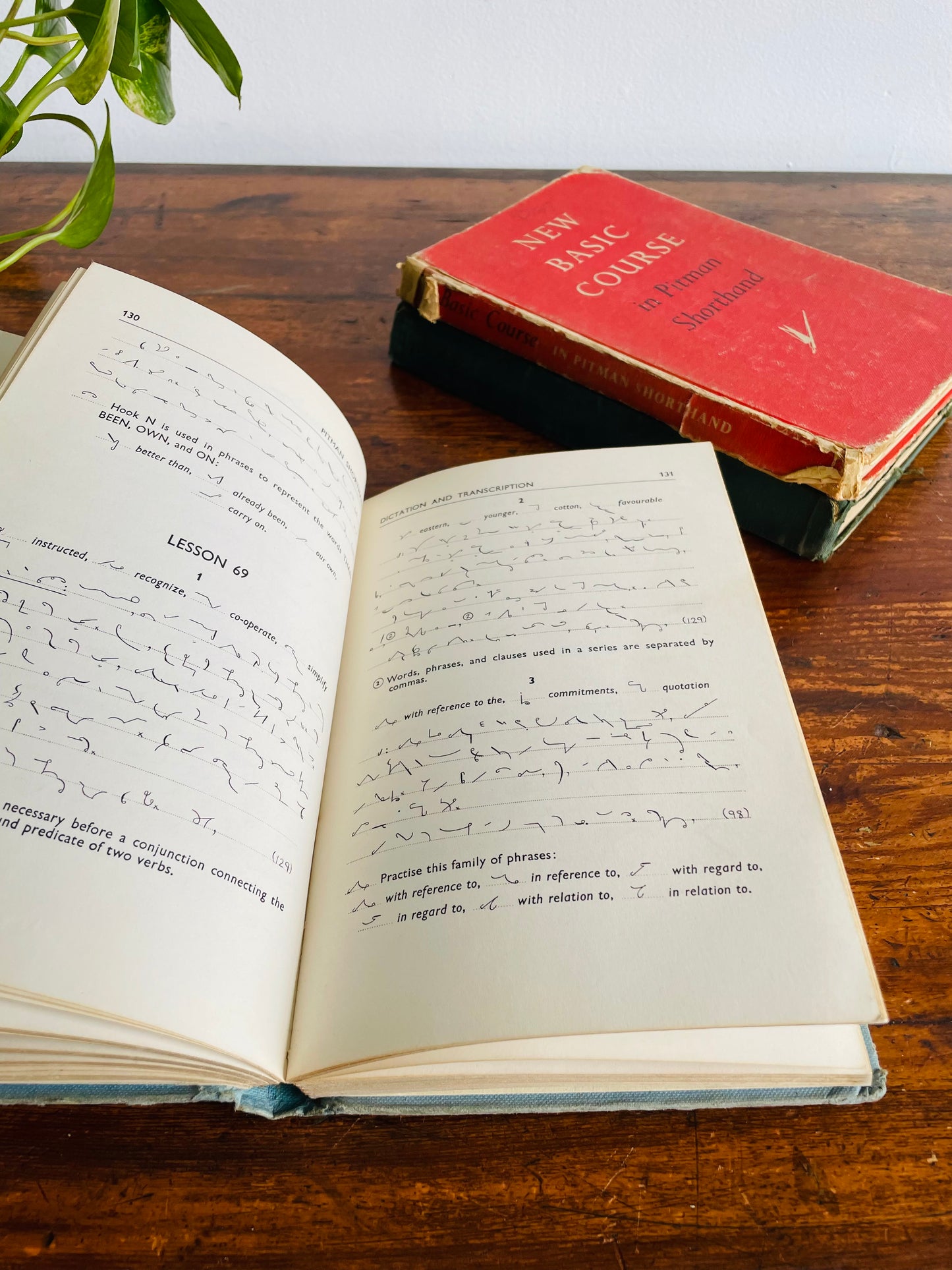 Shorthand Clothbound Hardcover Book Bundle - Set of 3 - Pitman Shorthand Dictation & Transcription, New Basic Course in Pitman Shorthand (1962), & Steps to Success in Shorthand Book II (1948)